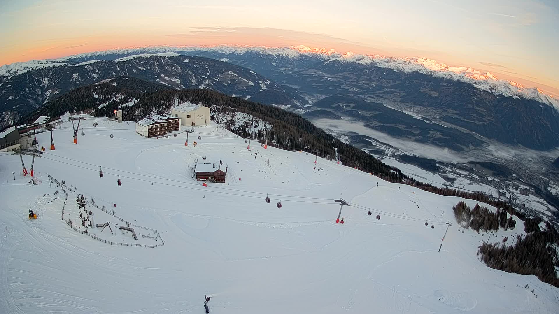 Kronplatz peak Ski resort | view to Bruneck