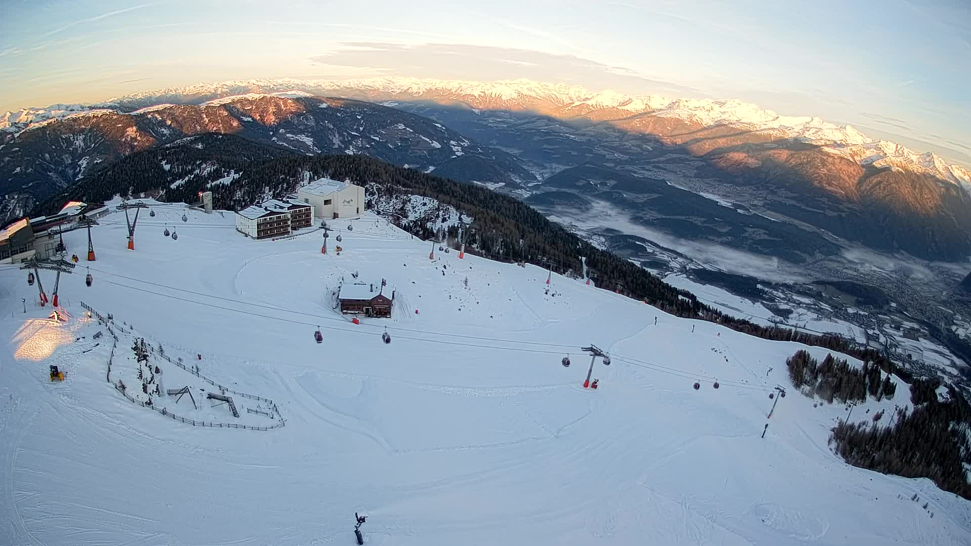 Kronplatz peak Ski resort | view to Bruneck