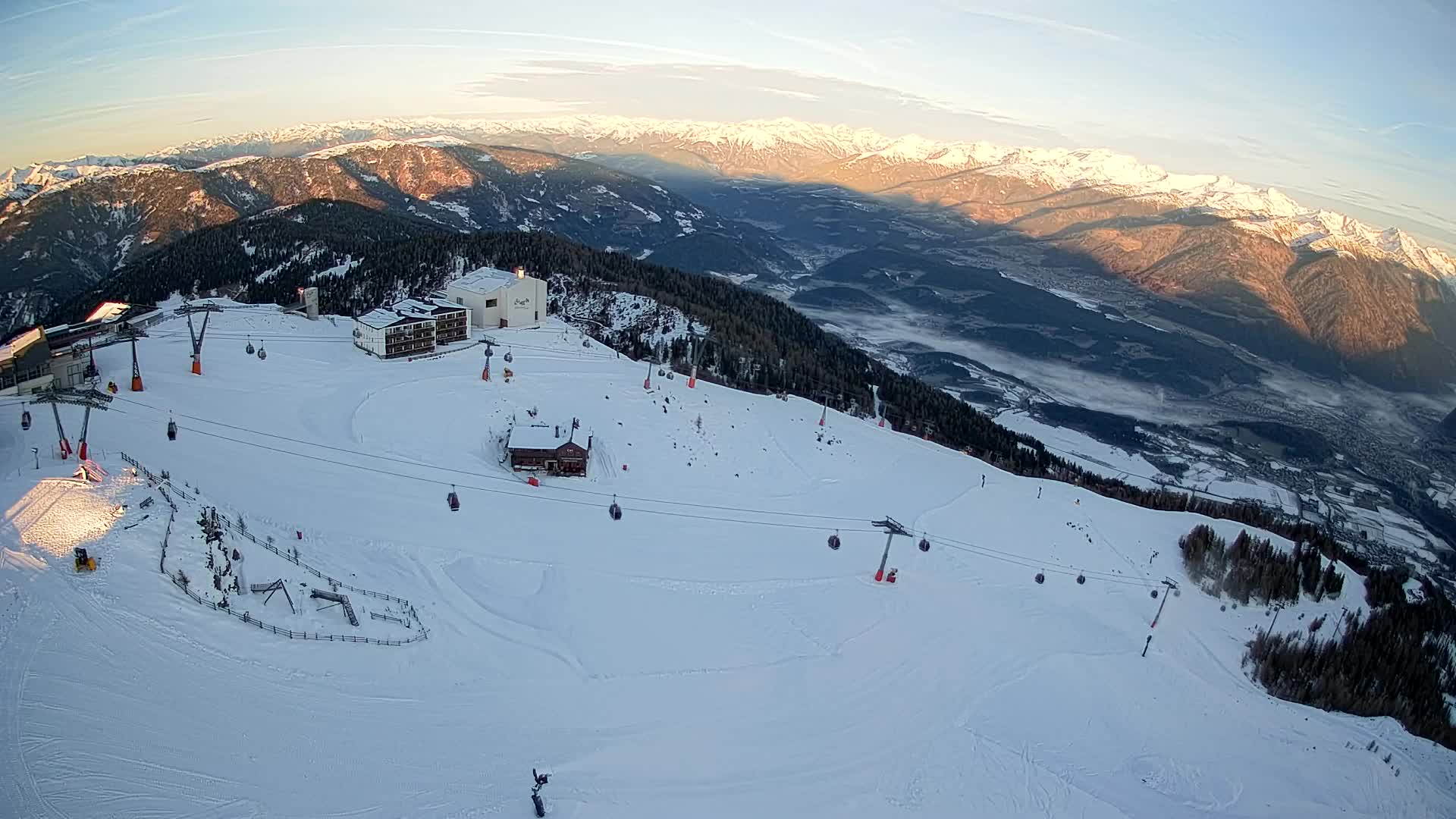 Kronplatz peak Ski resort | view to Bruneck