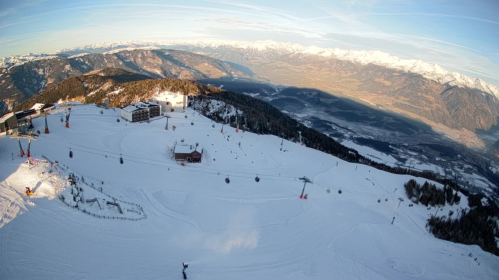 Kronplatz peak Ski resort | view to Bruneck