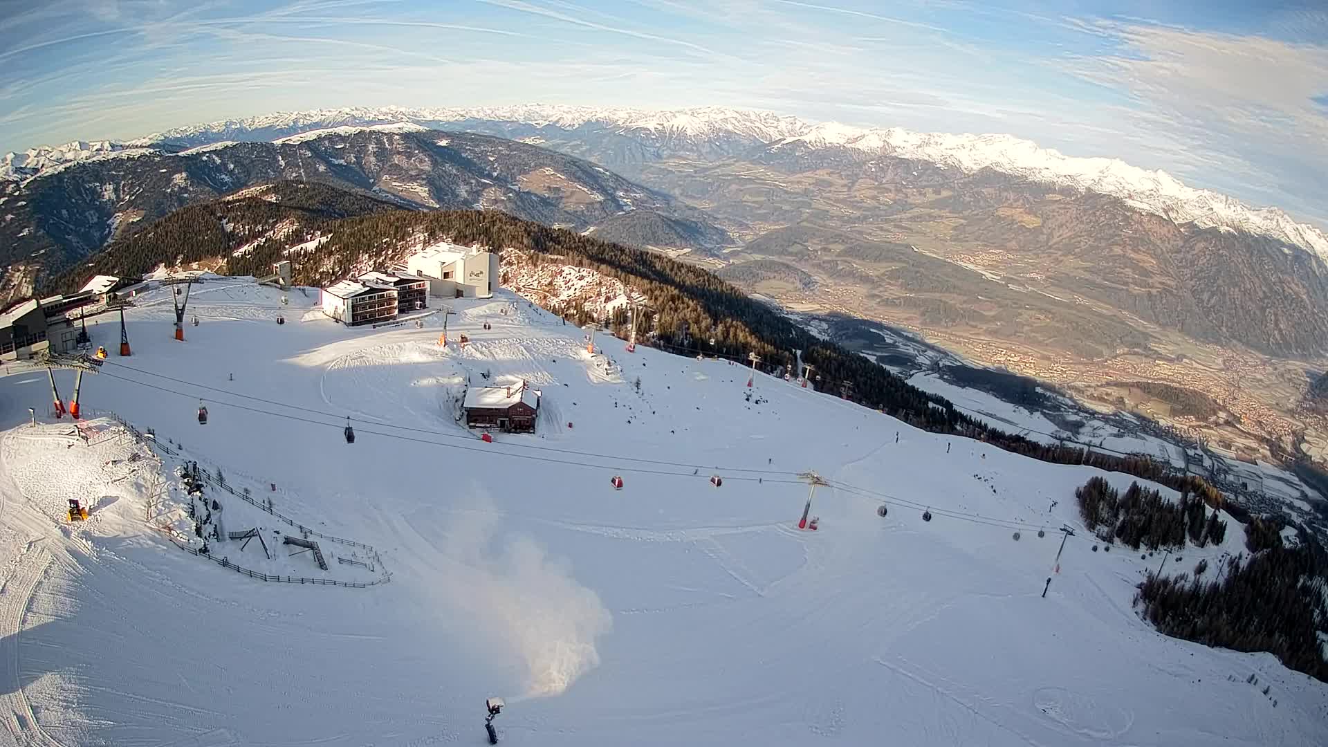 Kronplatz peak Ski resort | view to Bruneck