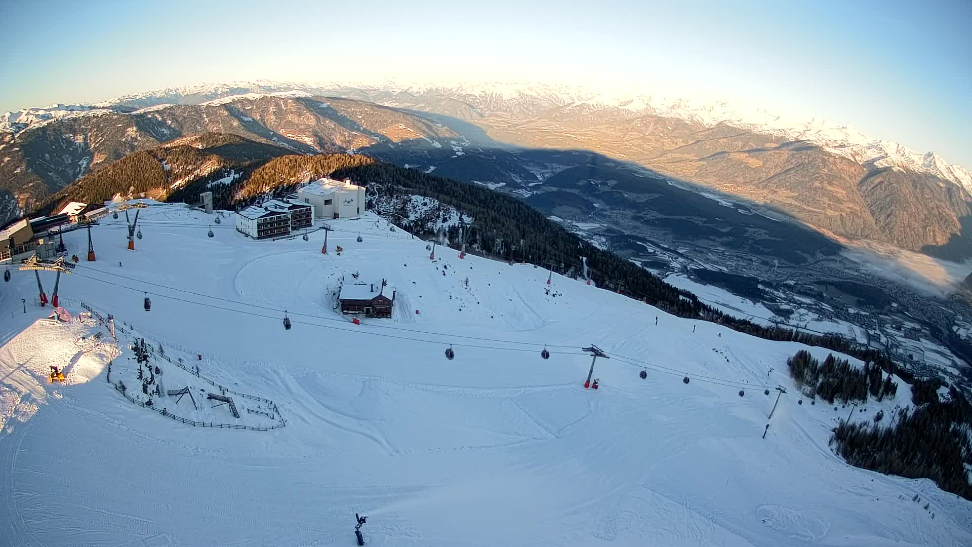 Kronplatz peak Ski resort | view to Bruneck