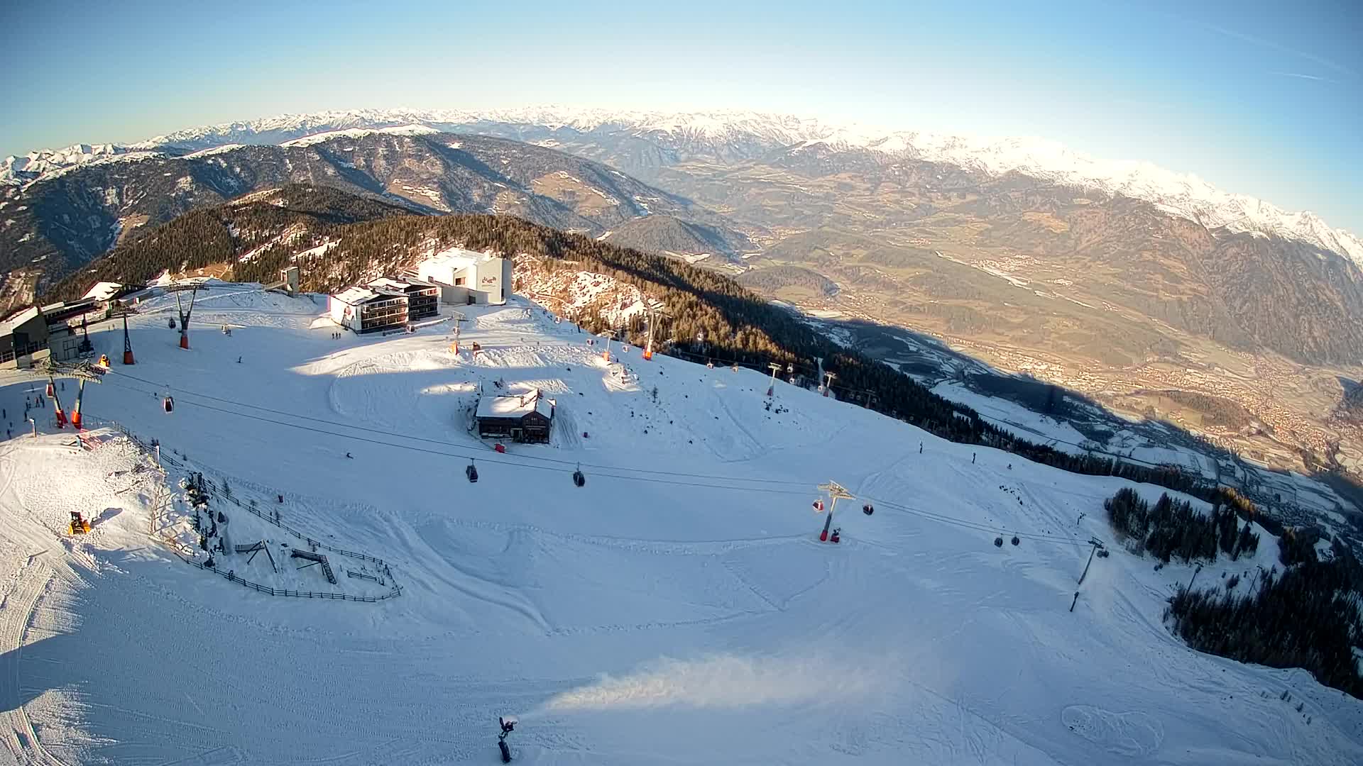 Kronplatz peak Ski resort | view to Bruneck