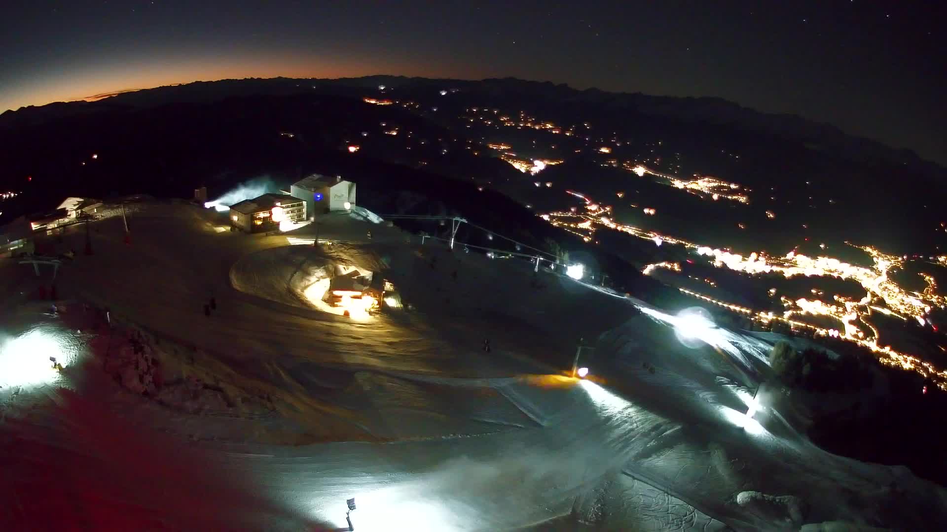 Station de ski Kronplatz sommet | vue sur Brunico