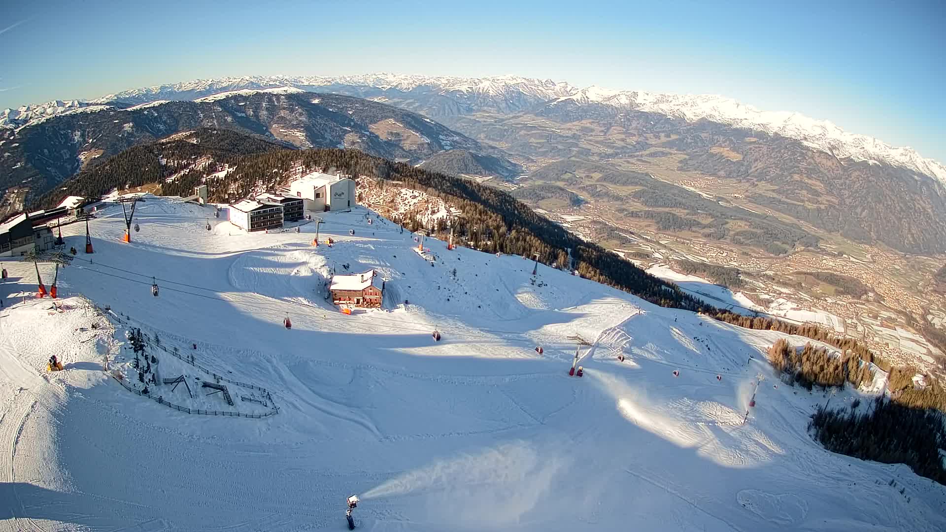 Kronplatz peak Ski resort | view to Bruneck