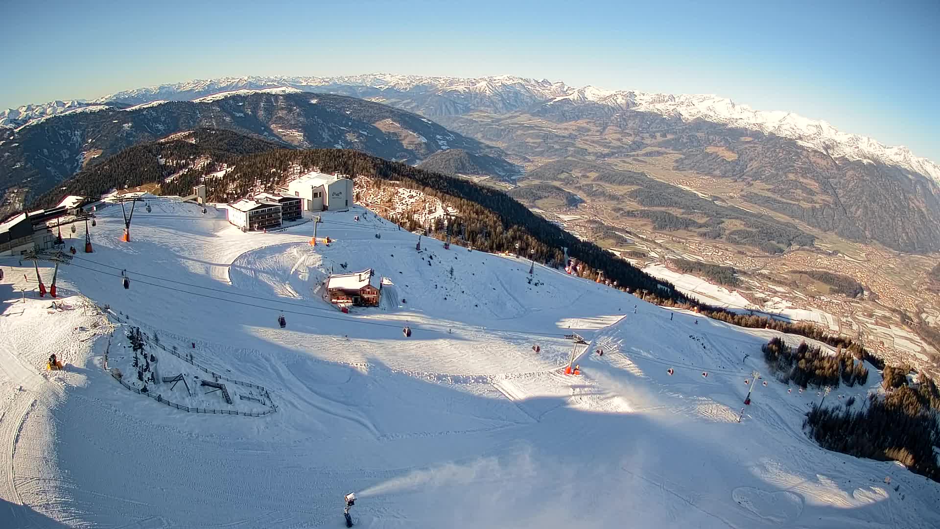 Kronplatz peak Ski resort | view to Bruneck