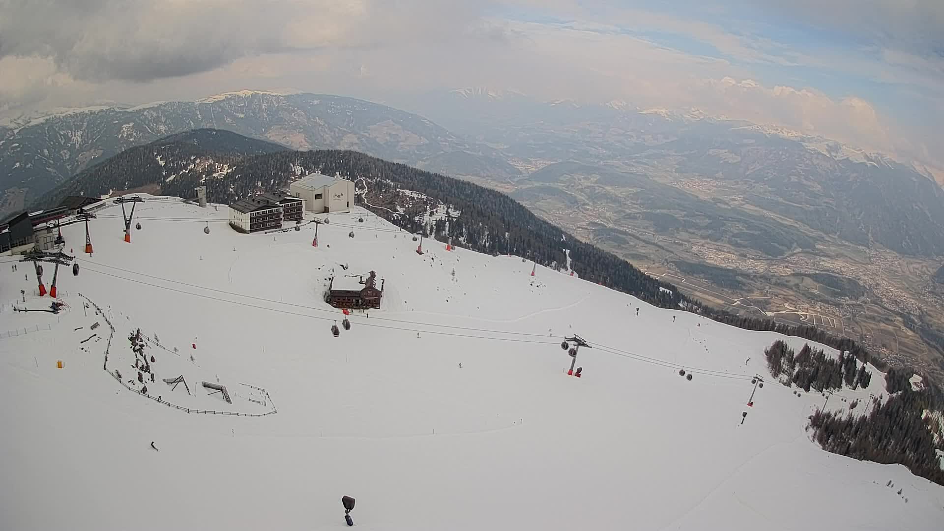 Kronplatz peak Ski resort | view to Bruneck