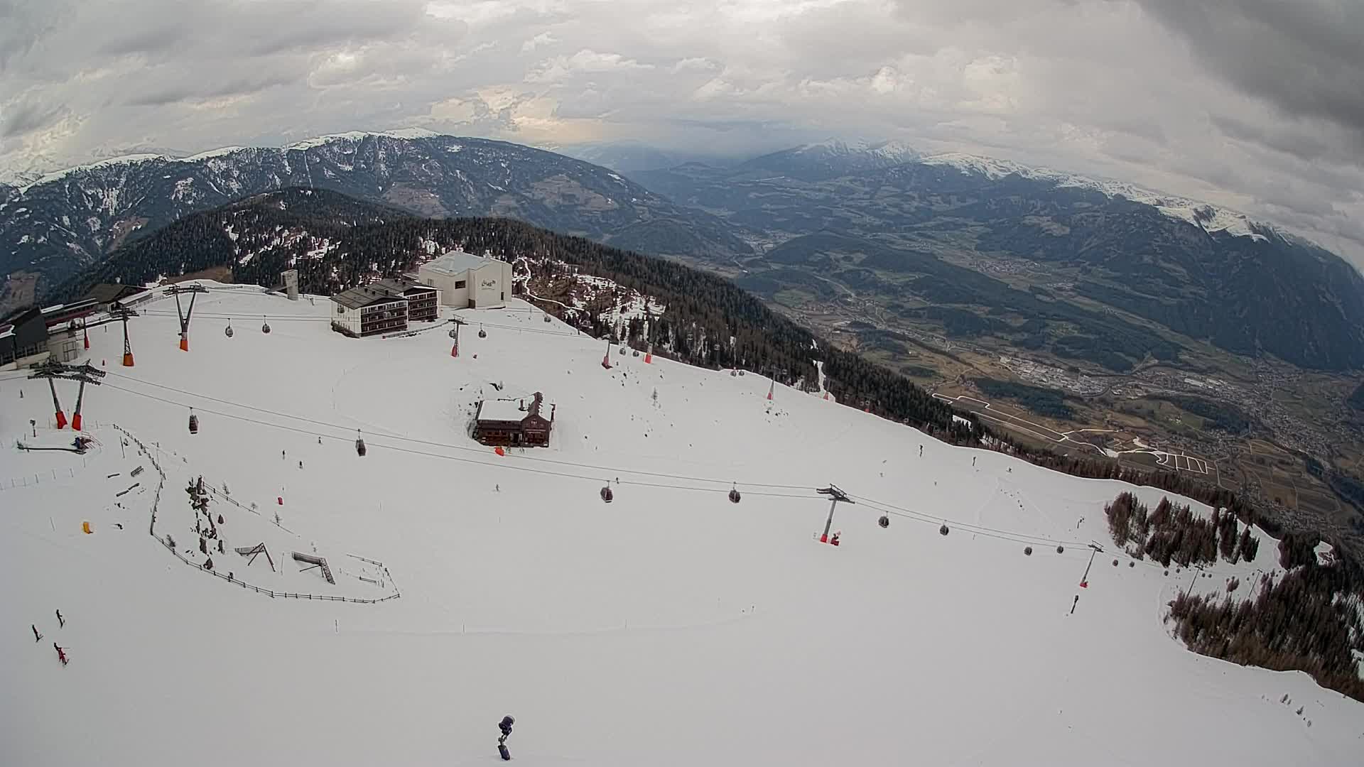 Kronplatz peak Ski resort | view to Bruneck