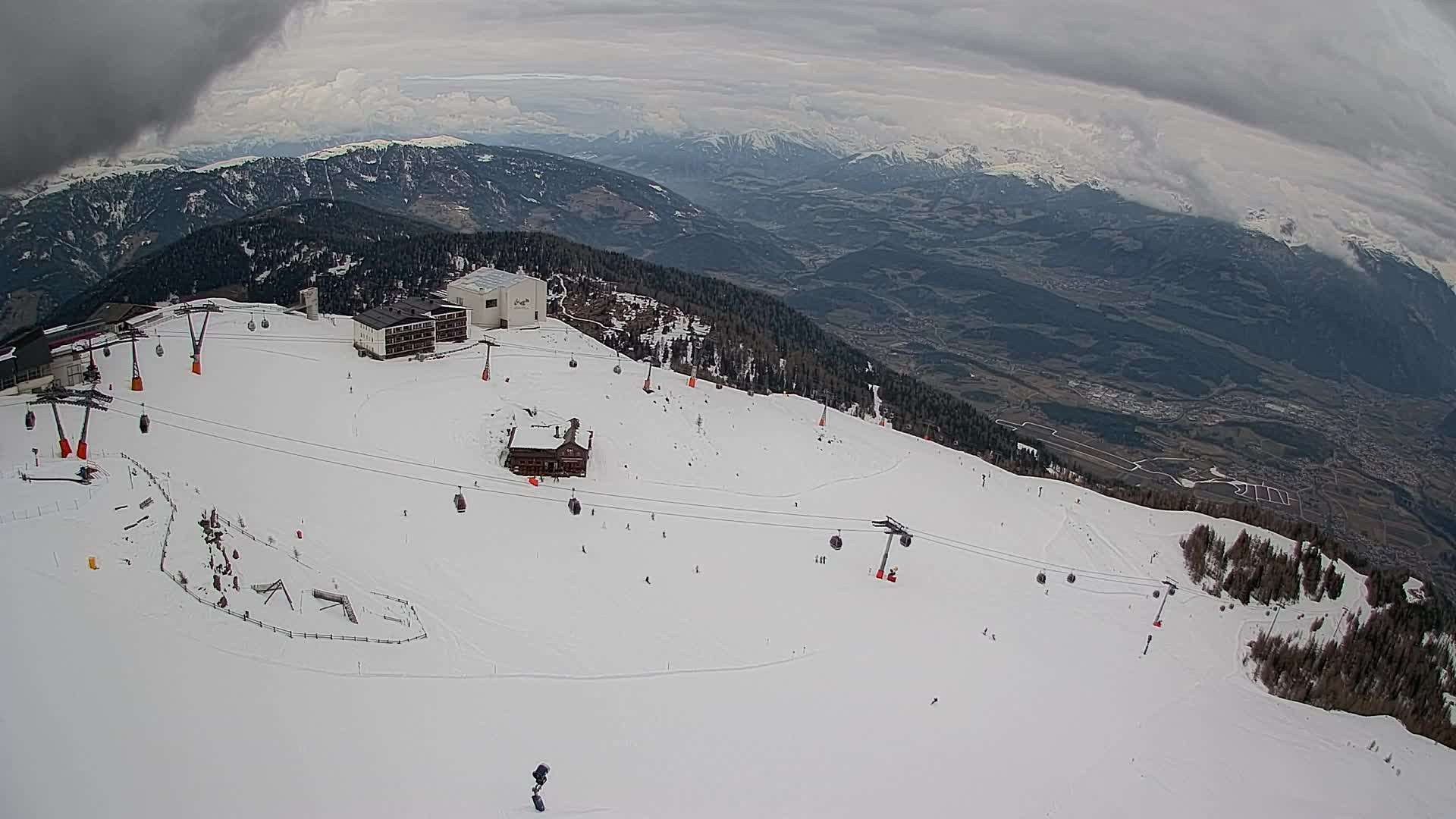 Kronplatz peak Ski resort | view to Bruneck