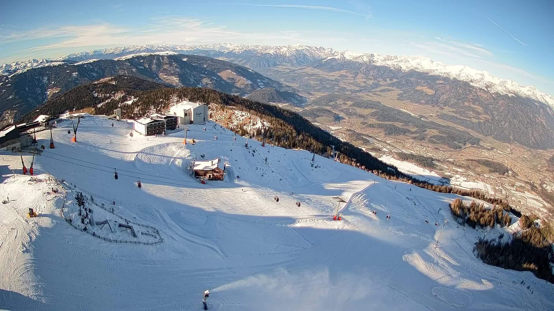 Kronplatz peak Ski resort | view to Bruneck