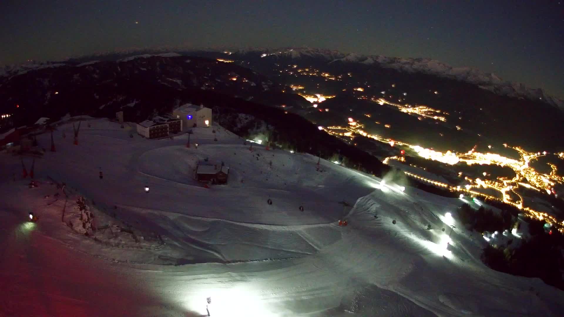 Station de ski Kronplatz sommet | vue sur Brunico