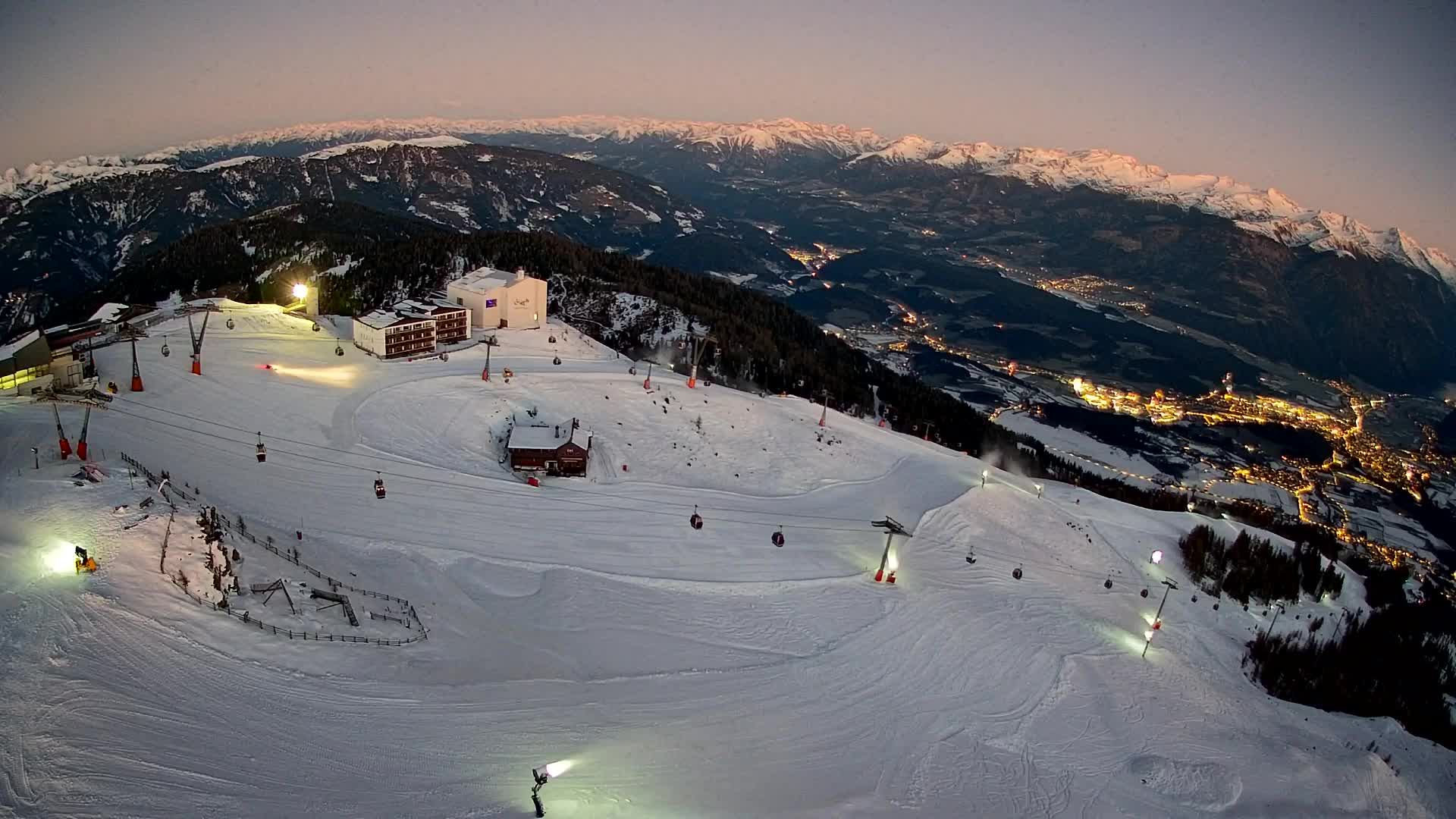 Kronplatz peak Ski resort | view to Bruneck