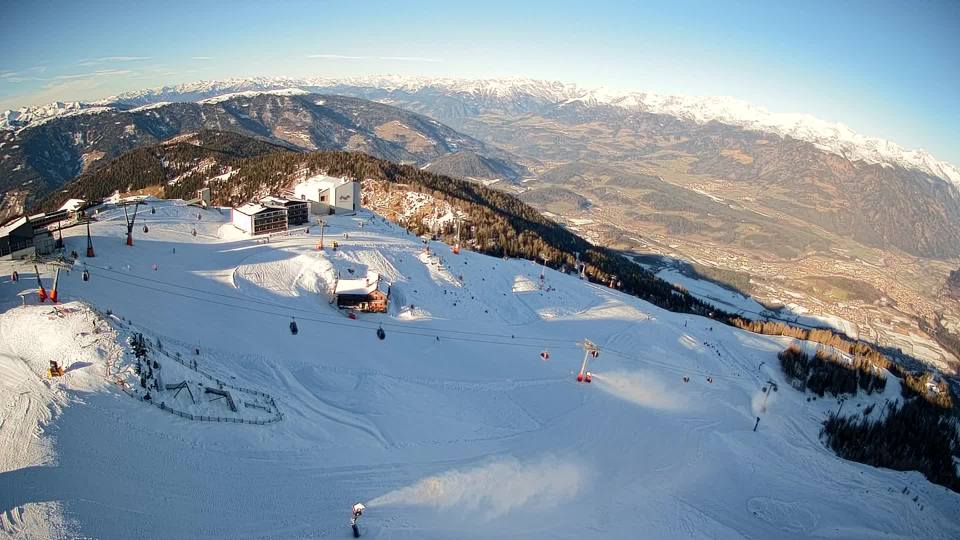 Kronplatz peak Ski resort | view to Bruneck