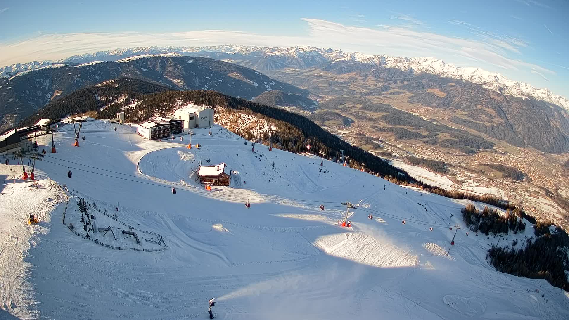 Kronplatz peak Ski resort | view to Bruneck