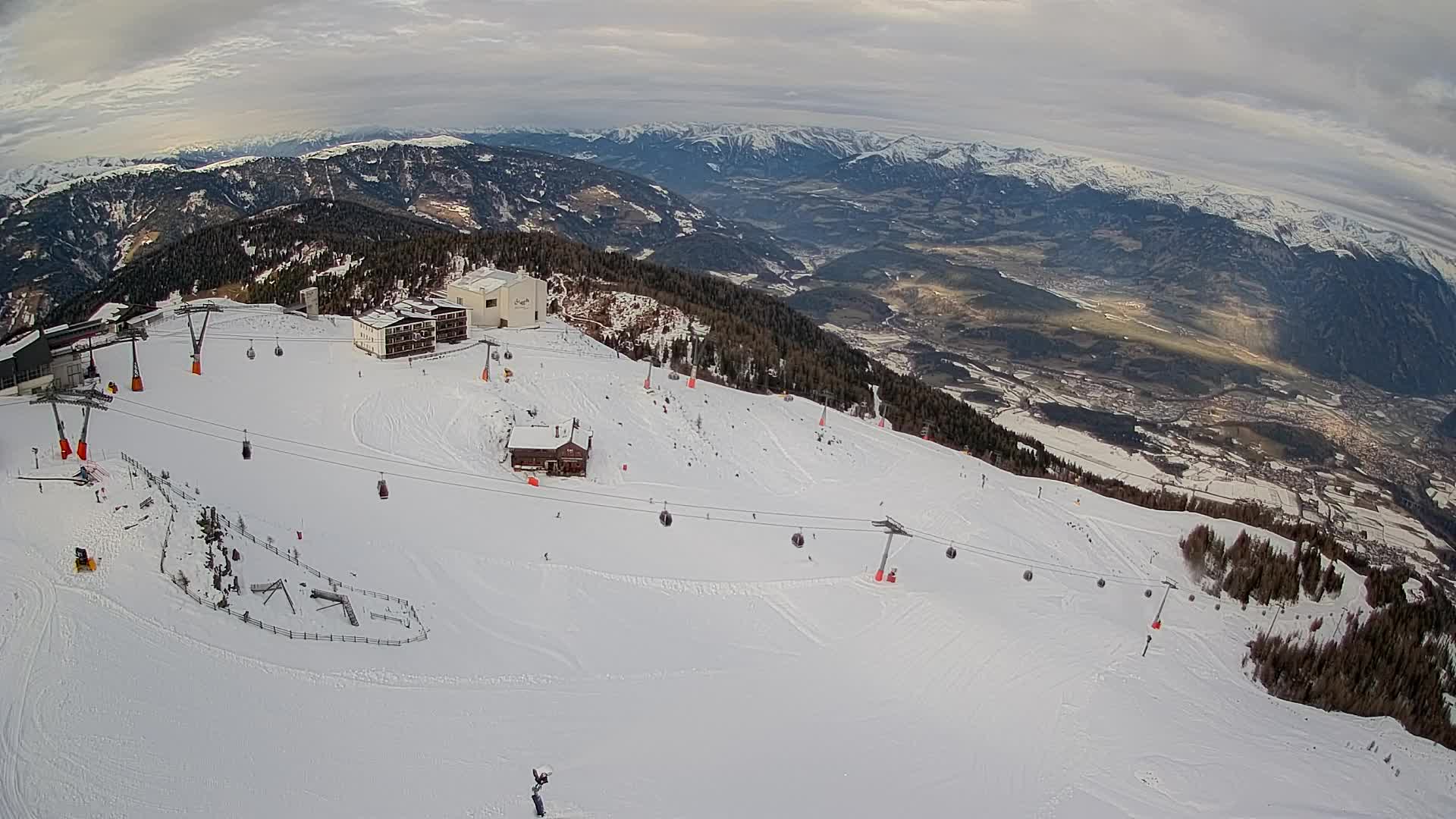 Kronplatz peak Ski resort | view to Bruneck