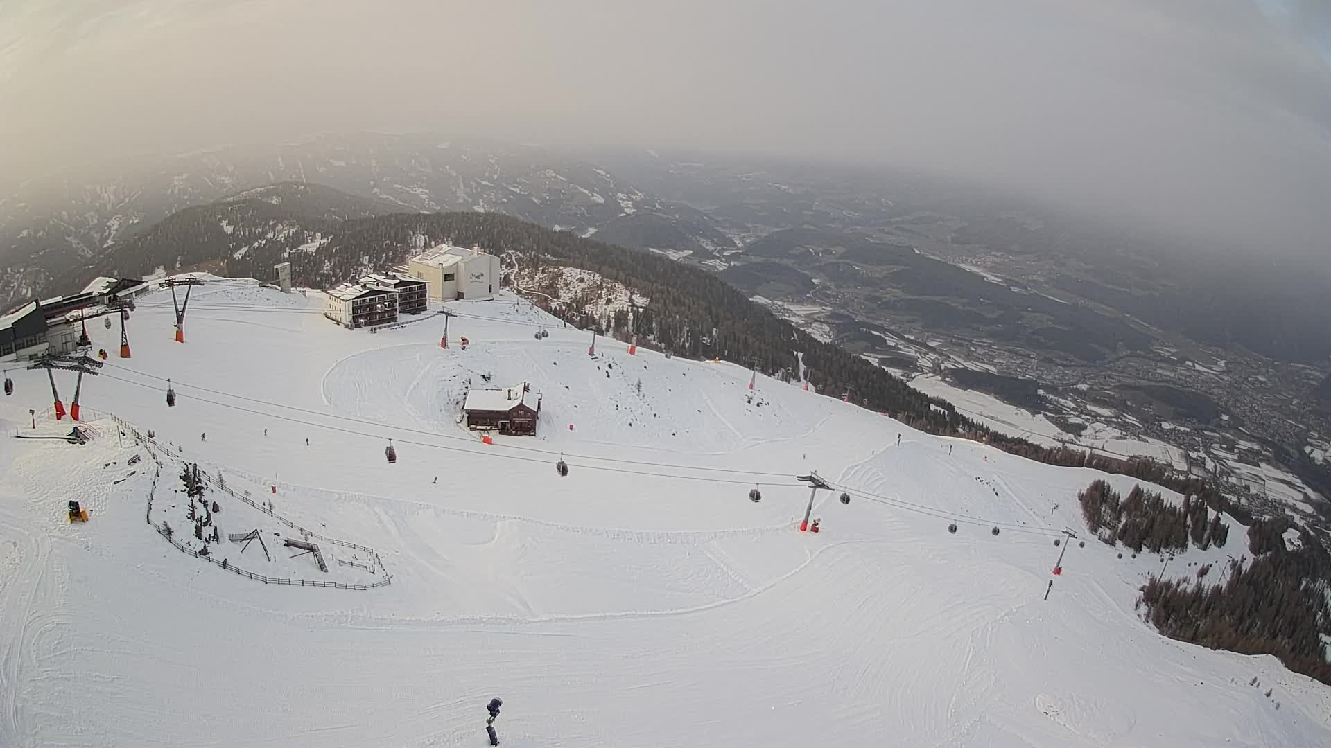 Kronplatz peak Ski resort | view to Bruneck