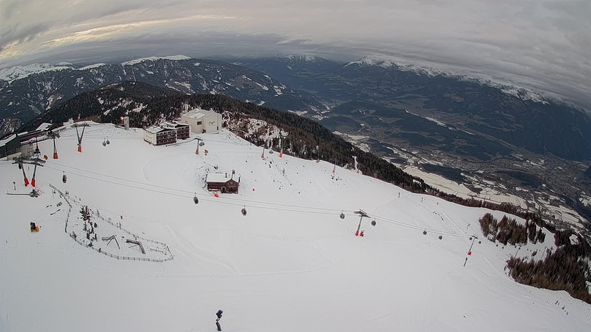 Kronplatz peak Ski resort | view to Bruneck