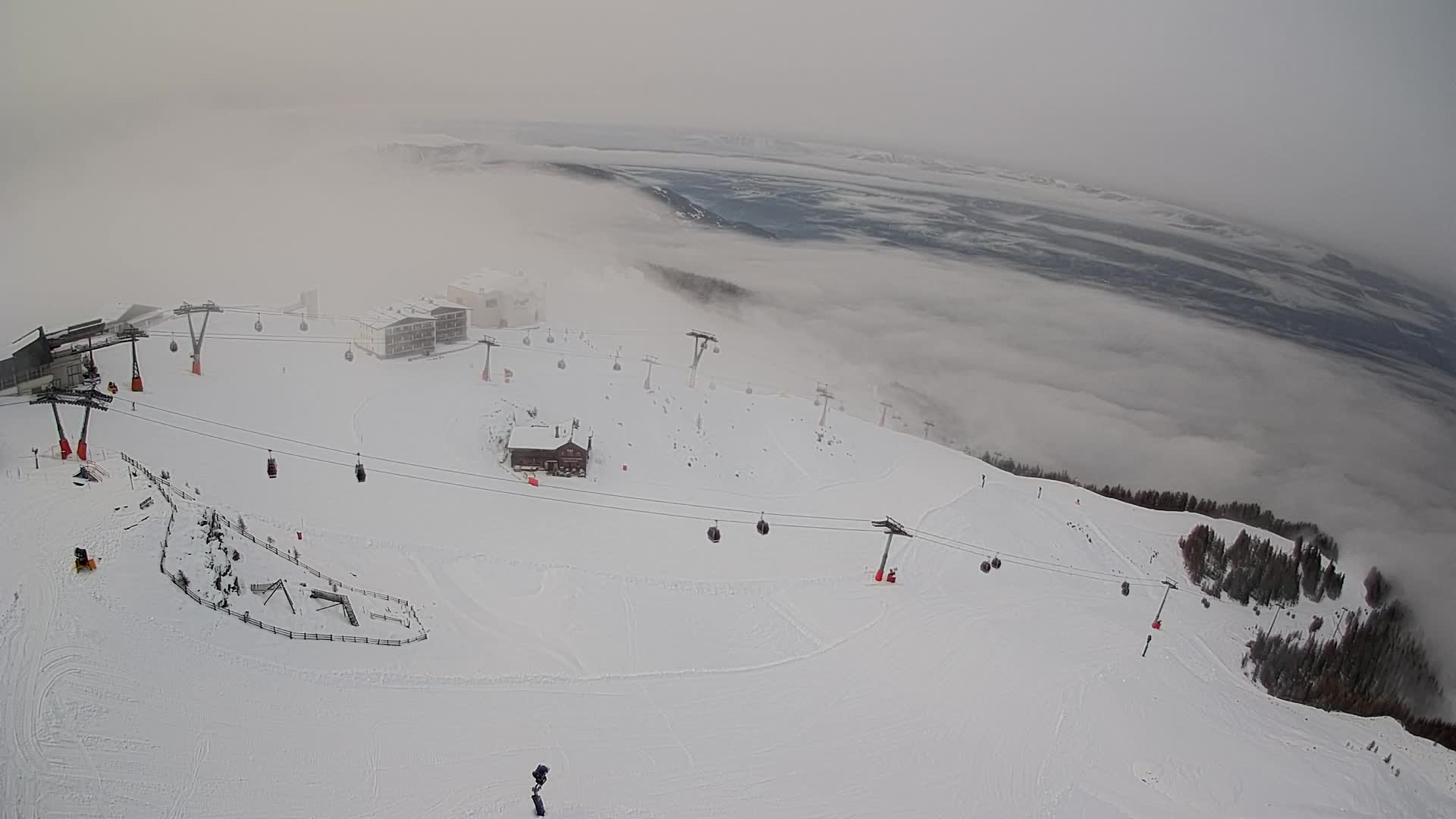 Kronplatz peak Ski resort | view to Bruneck