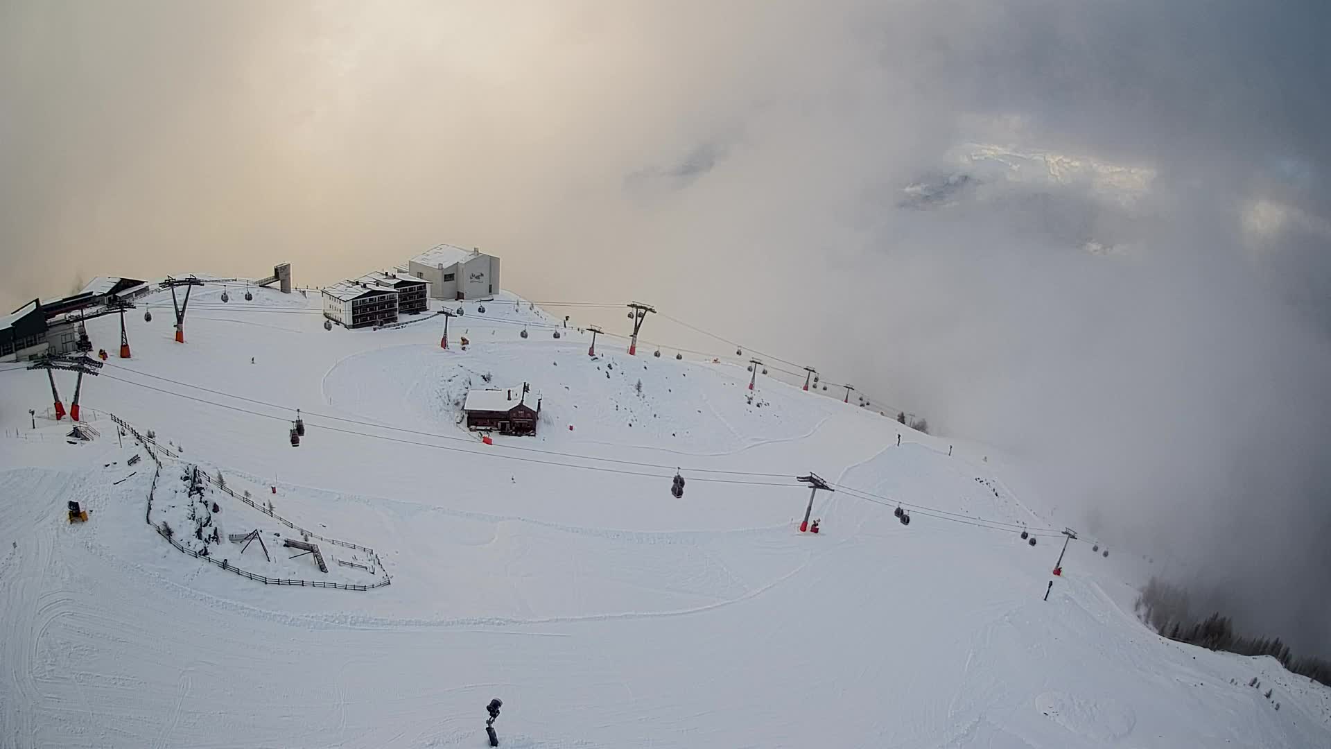 Kronplatz peak Ski resort | view to Bruneck