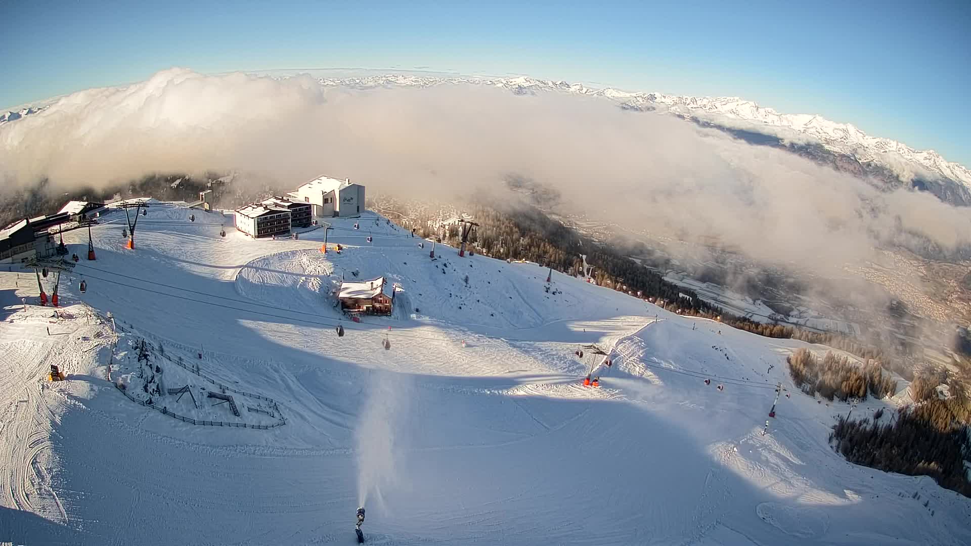 Kronplatz peak Ski resort | view to Bruneck