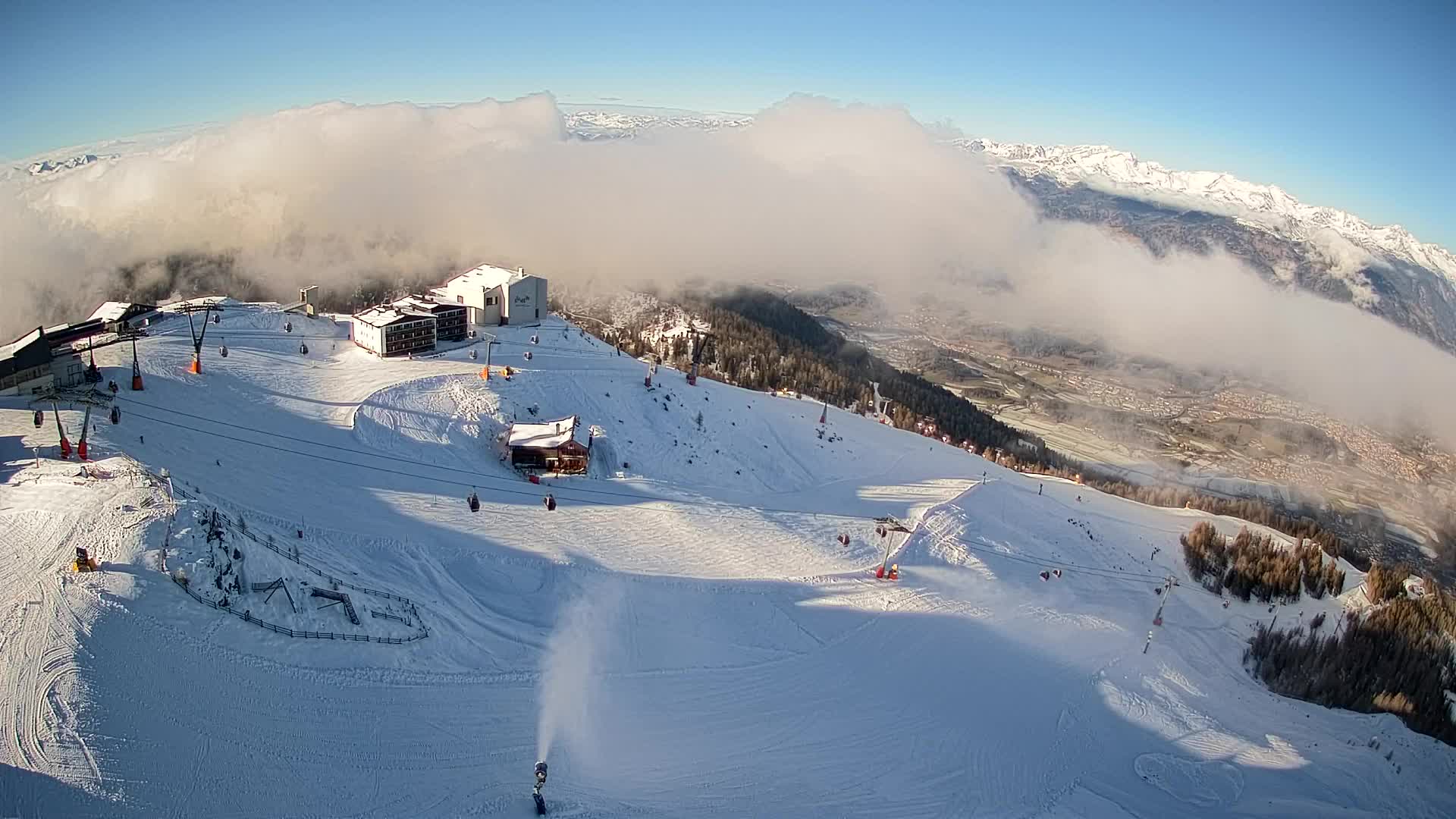 Kronplatz peak Ski resort | view to Bruneck