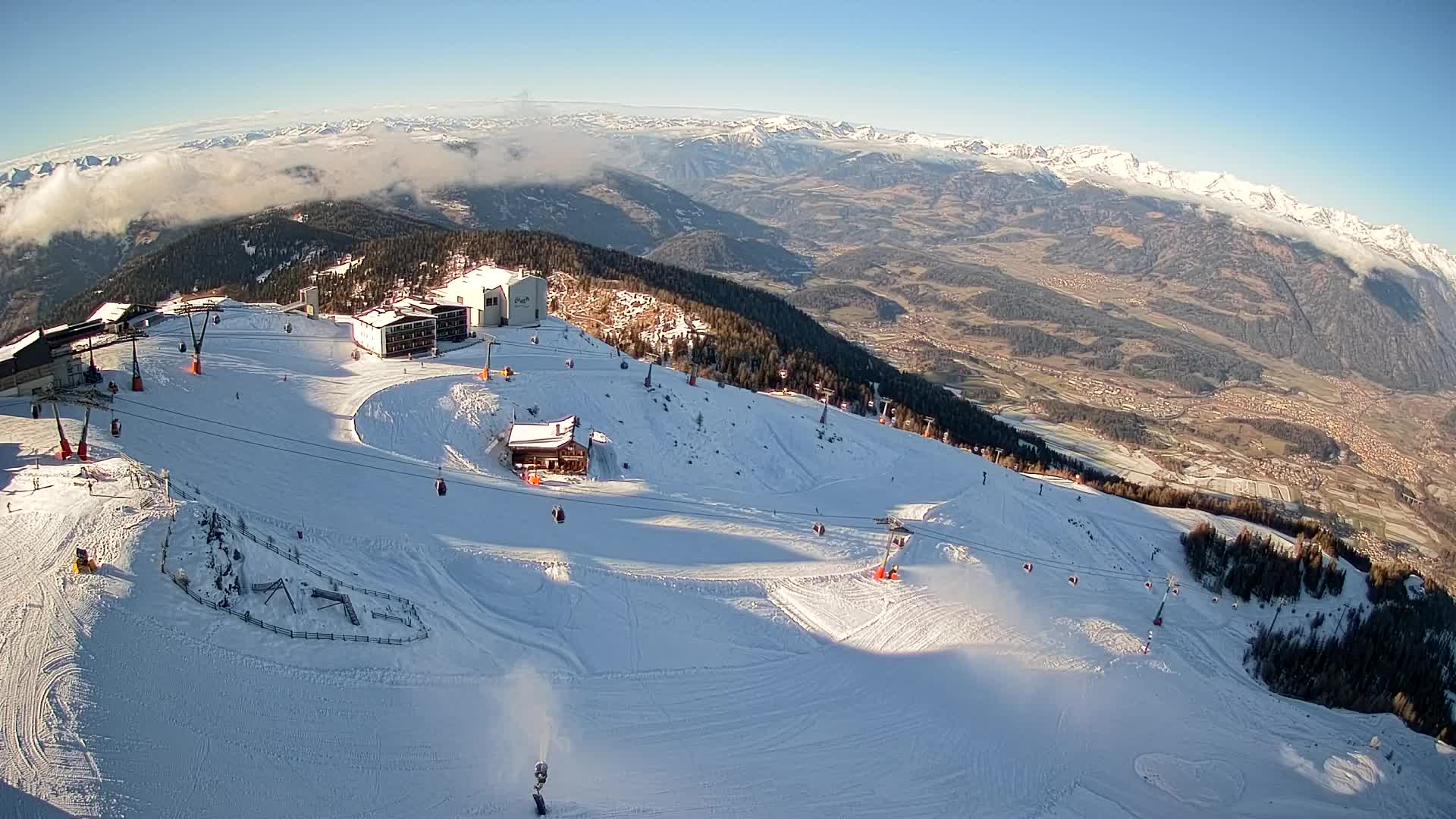 Kronplatz peak Ski resort | view to Bruneck
