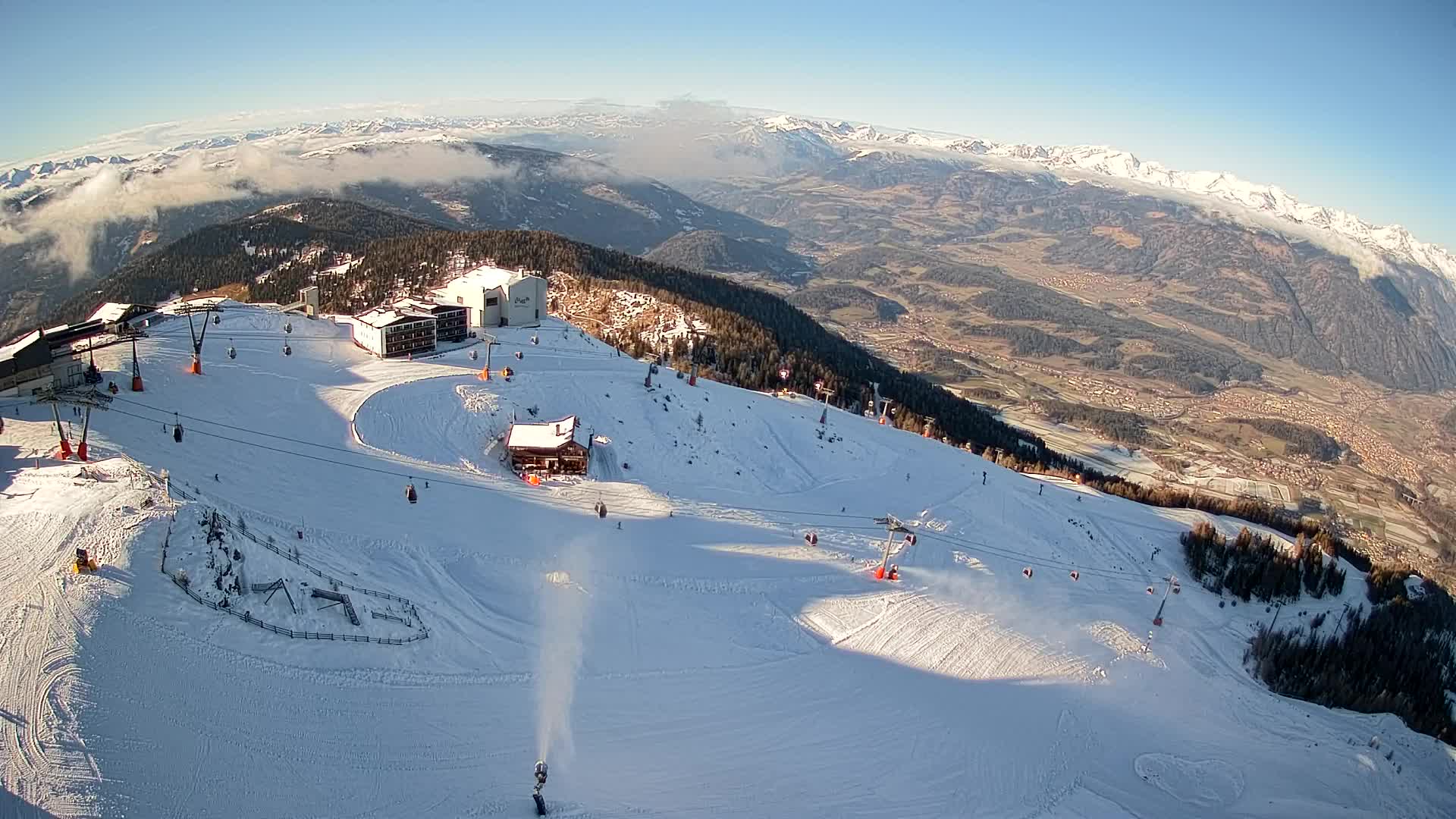 Kronplatz peak Ski resort | view to Bruneck