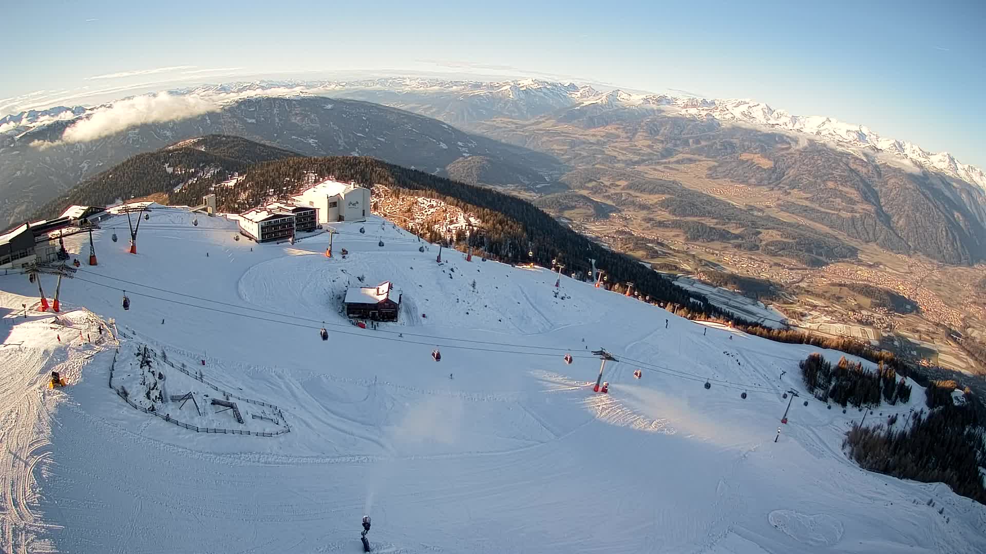 Kronplatz peak Ski resort | view to Bruneck