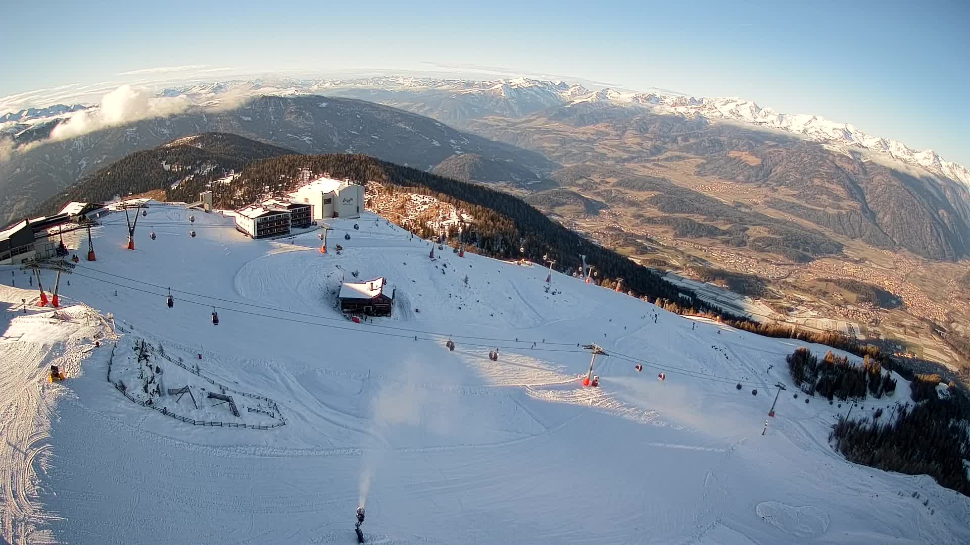 Kronplatz peak Ski resort | view to Bruneck