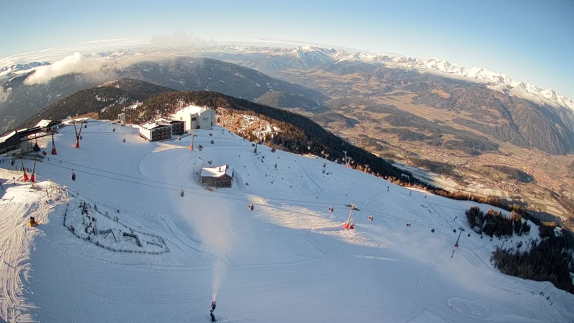Kronplatz peak Ski resort | view to Bruneck