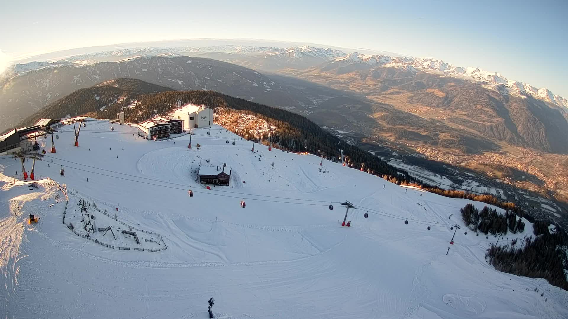 Kronplatz peak Ski resort | view to Bruneck