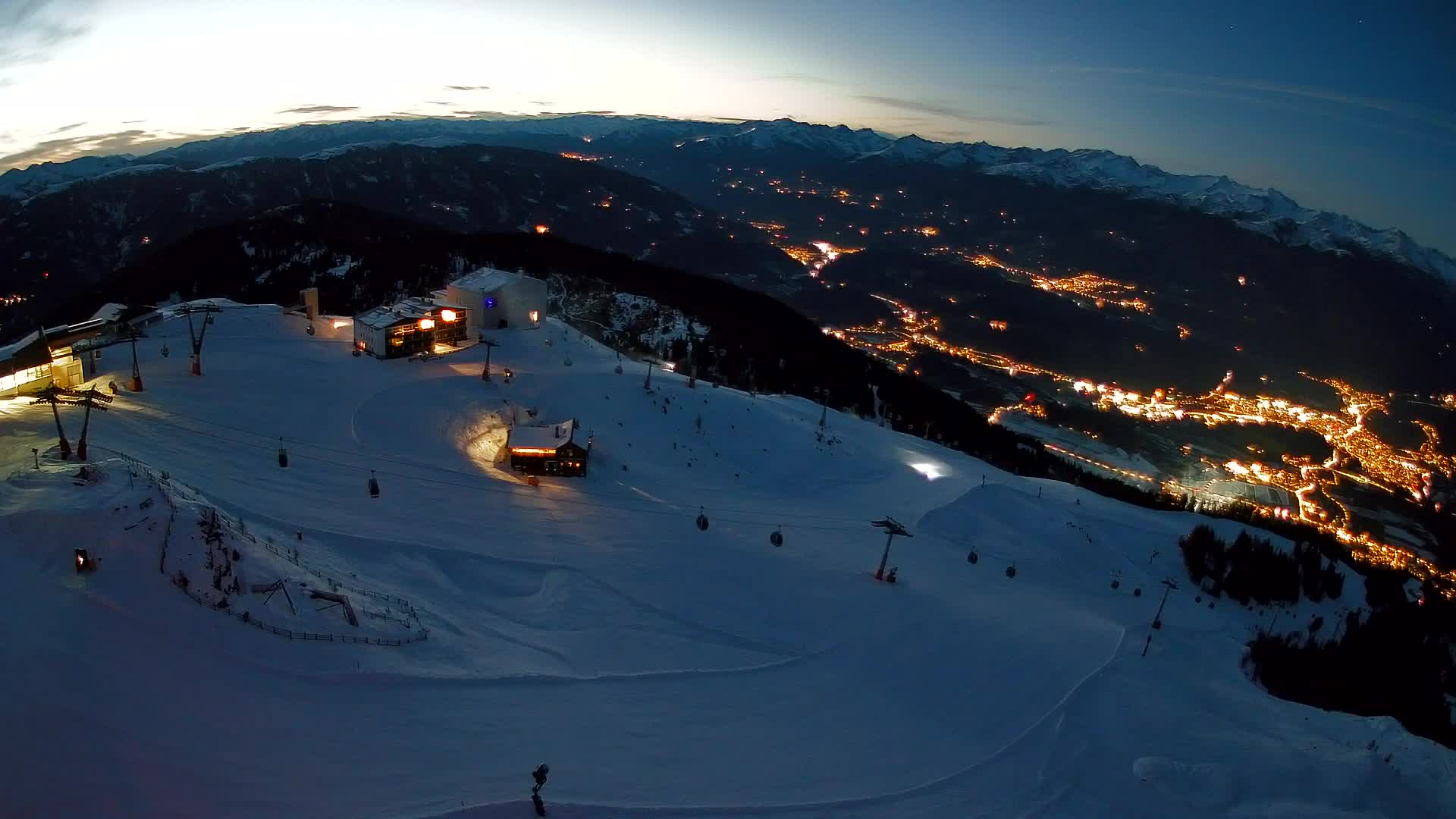 Station de ski Kronplatz sommet | vue sur Brunico