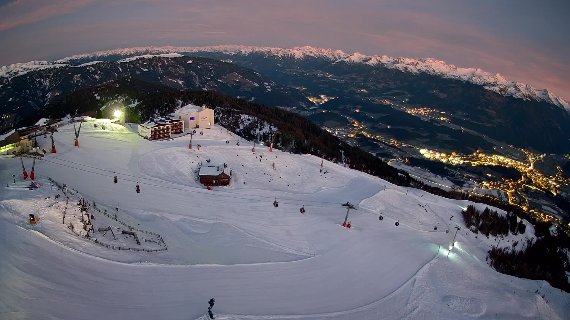 Kronplatz peak Ski resort | view to Bruneck