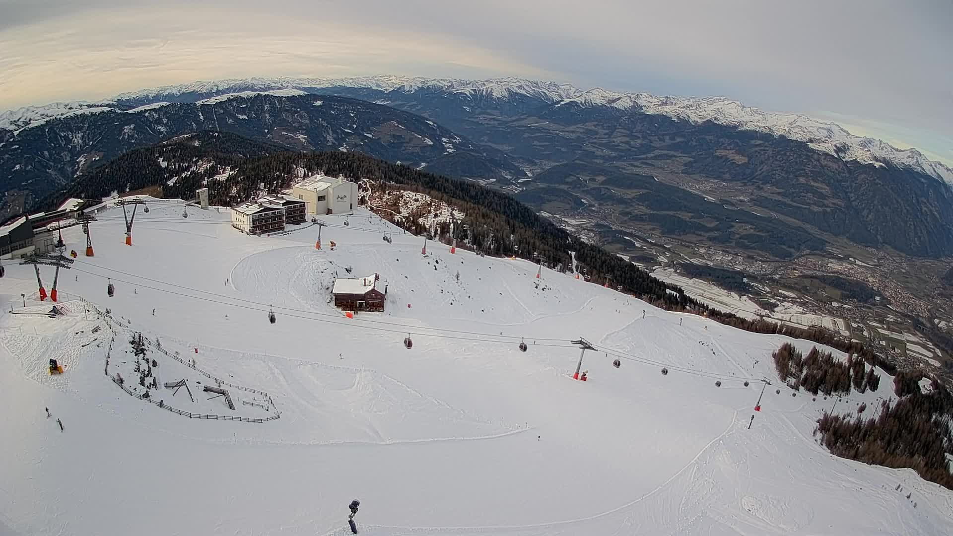 Kronplatz peak Ski resort | view to Bruneck