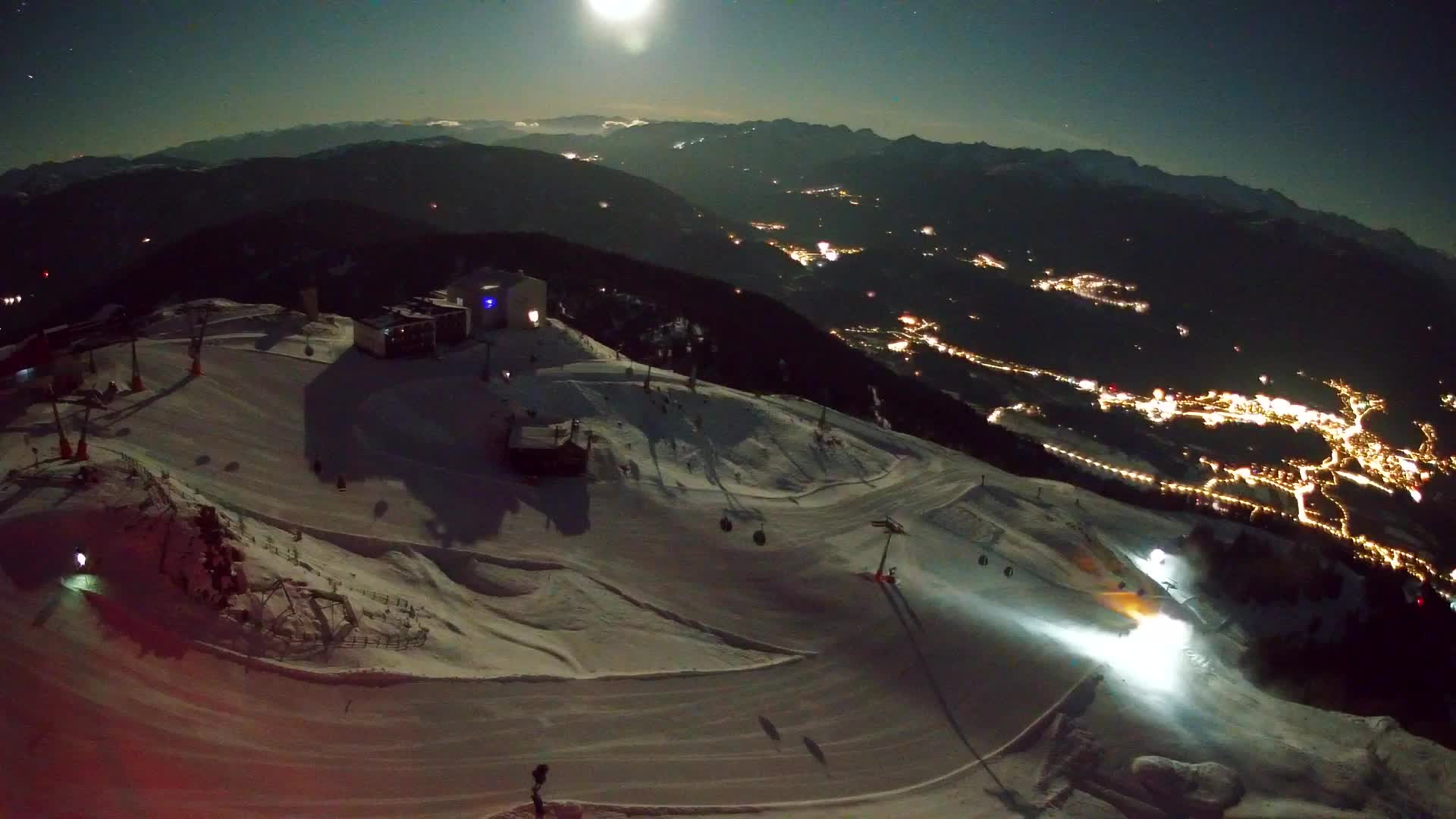 Station de ski Kronplatz sommet | vue sur Brunico