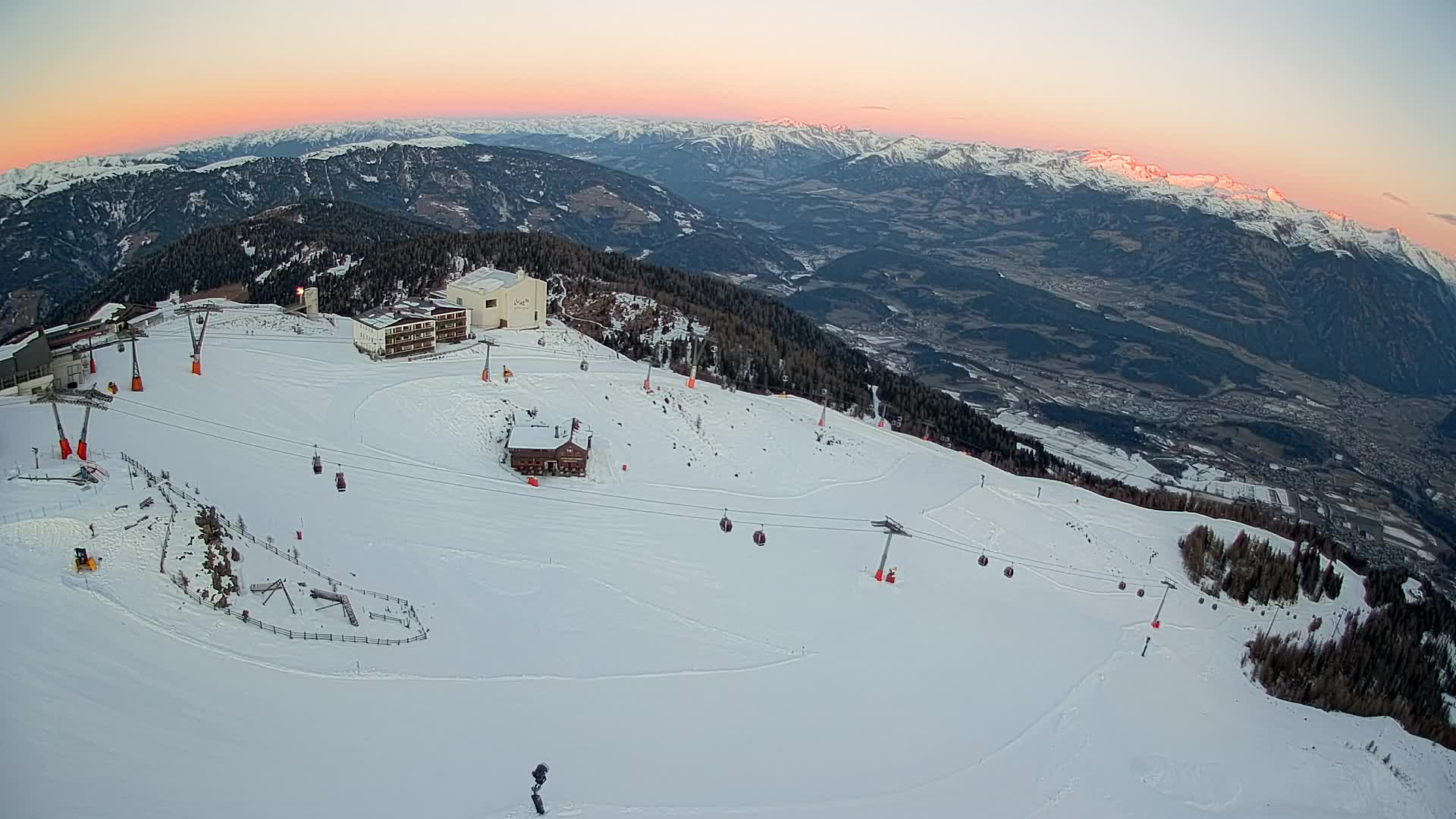 Kronplatz peak Ski resort | view to Bruneck
