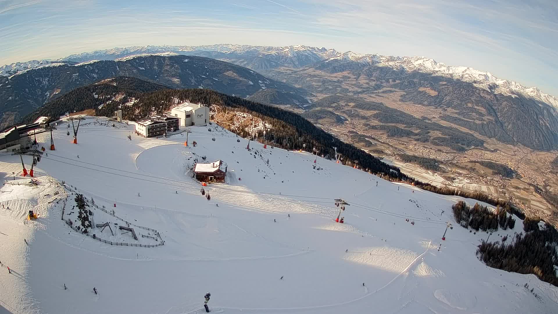 Kronplatz peak Ski resort | view to Bruneck