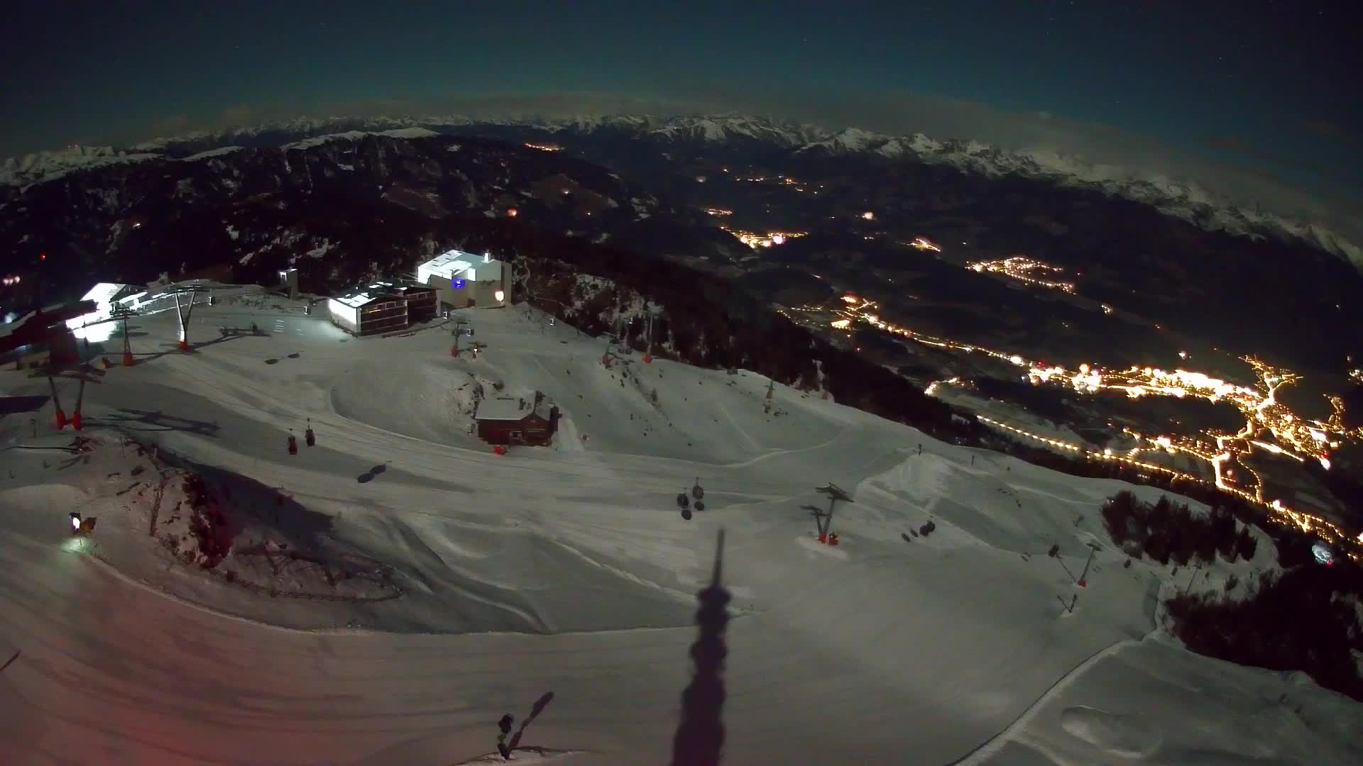 Skigebiet Kronplatz Gipfel | Blick auf Bruneck