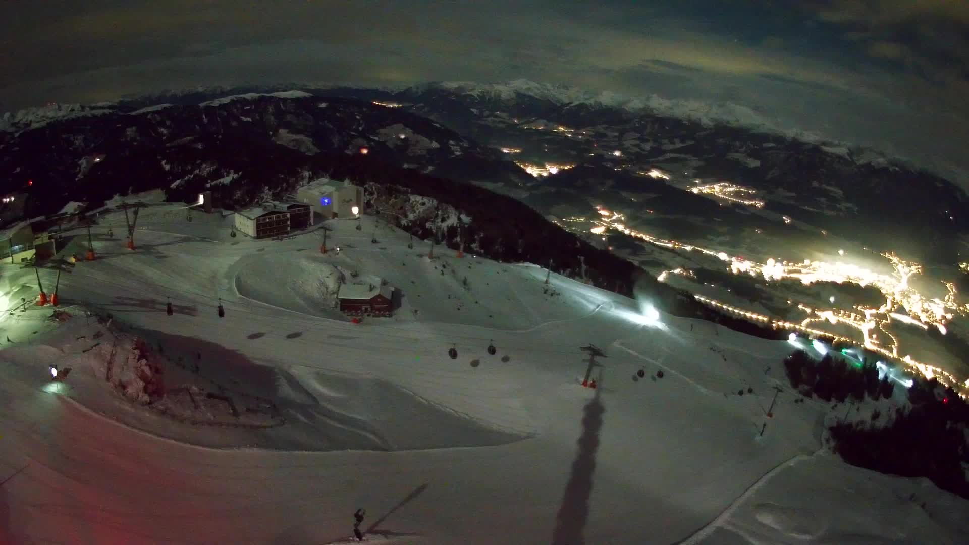 Station de ski Kronplatz sommet | vue sur Brunico