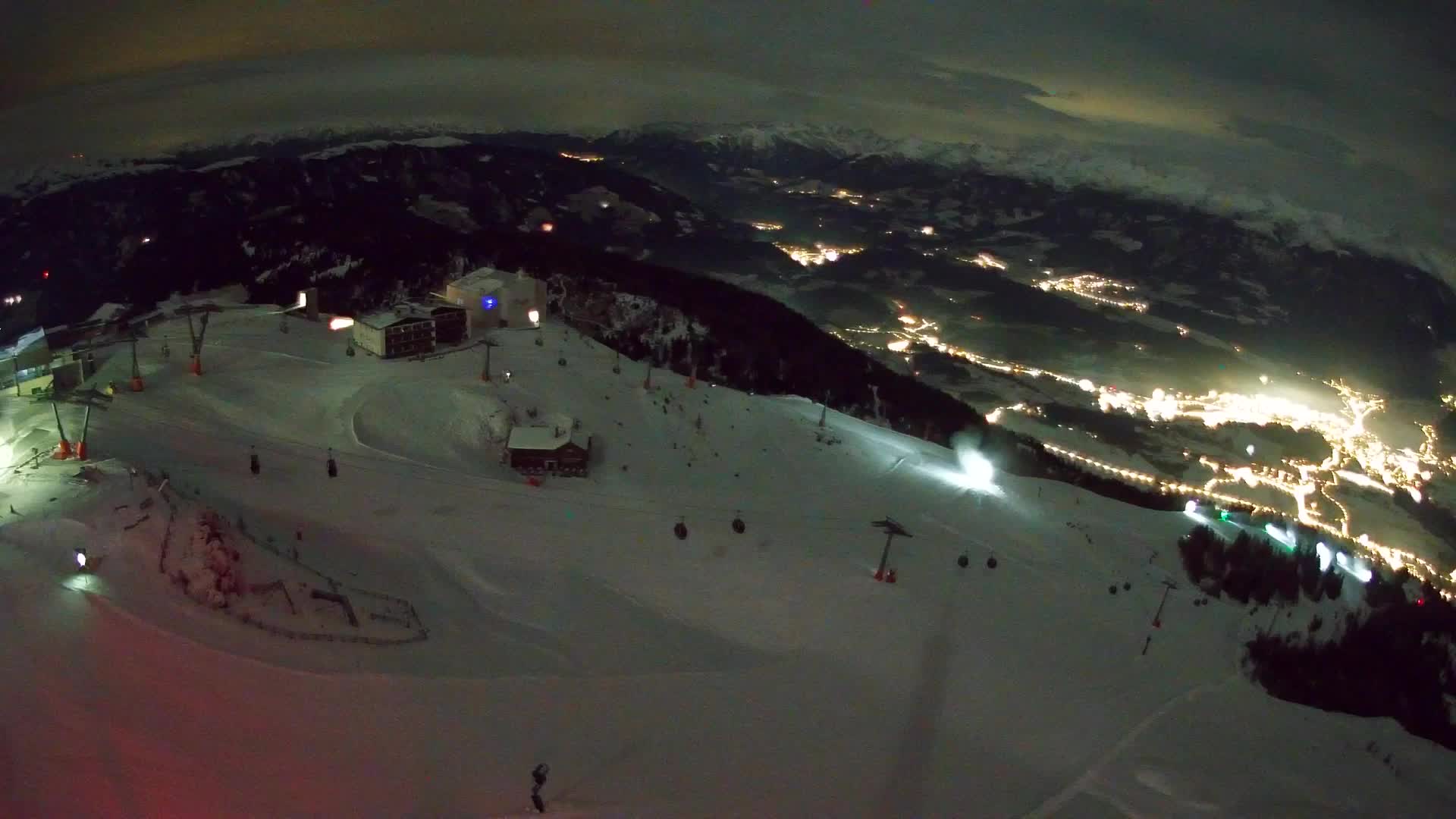 Station de ski Kronplatz sommet | vue sur Brunico