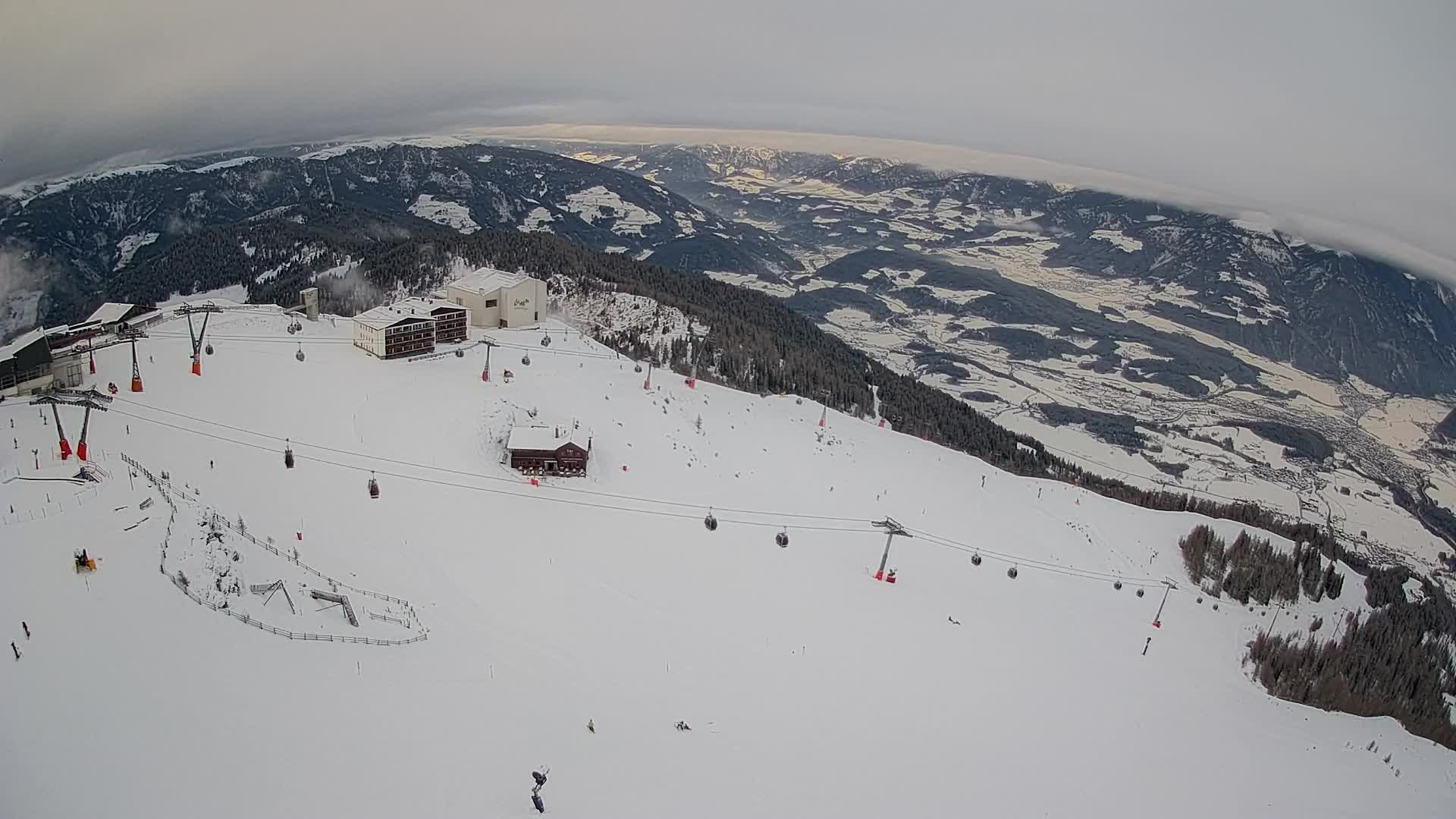 Kronplatz peak Ski resort | view to Bruneck