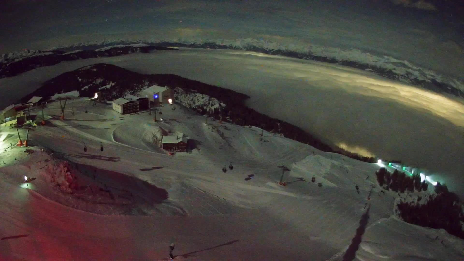 Station de ski Kronplatz sommet | vue sur Brunico
