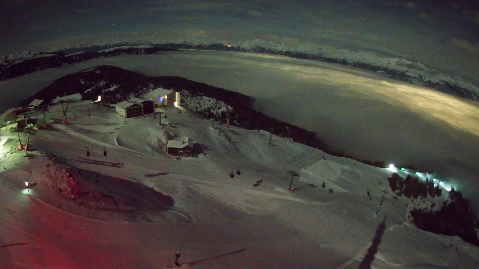 Station de ski Kronplatz sommet | vue sur Brunico