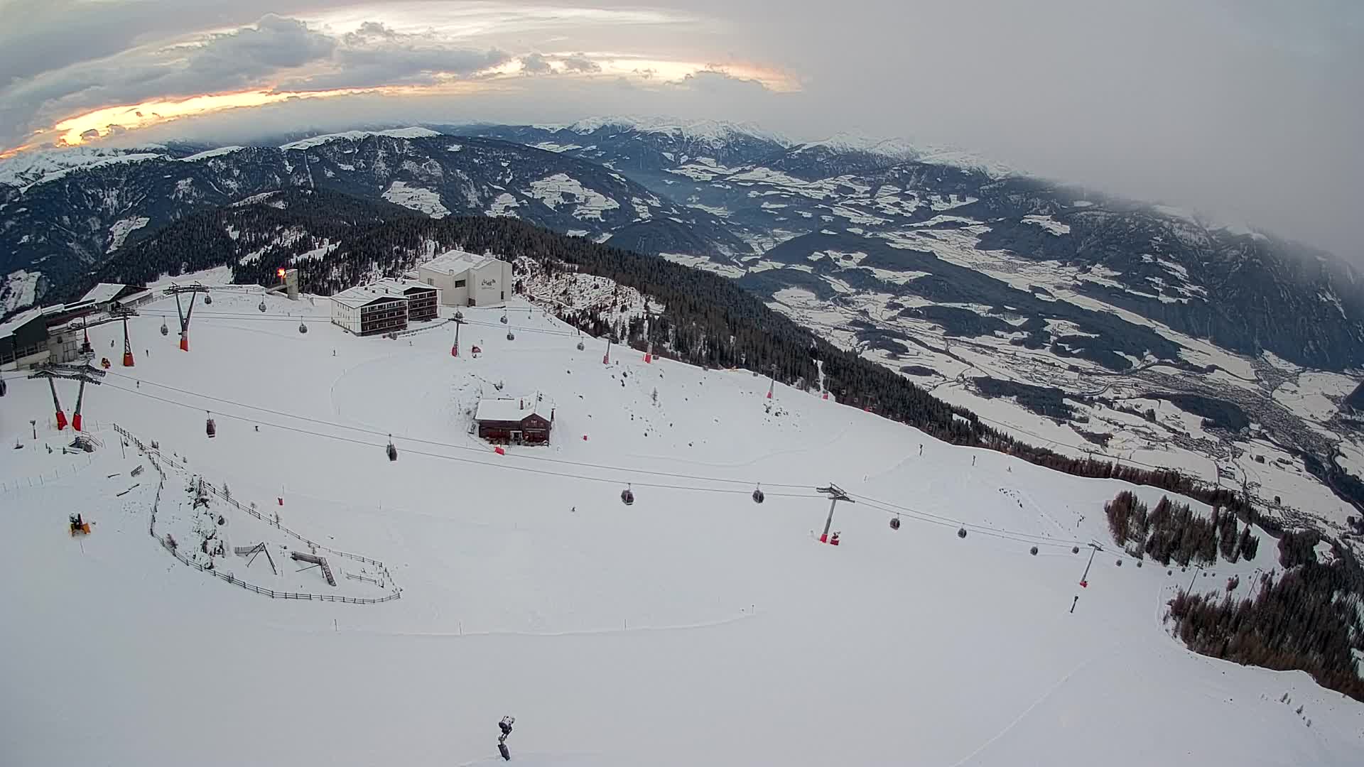 Kronplatz peak Ski resort | view to Bruneck