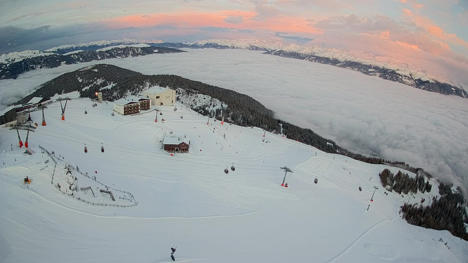 Smučišče Kronplatz – vrh | pogled na Bruneck