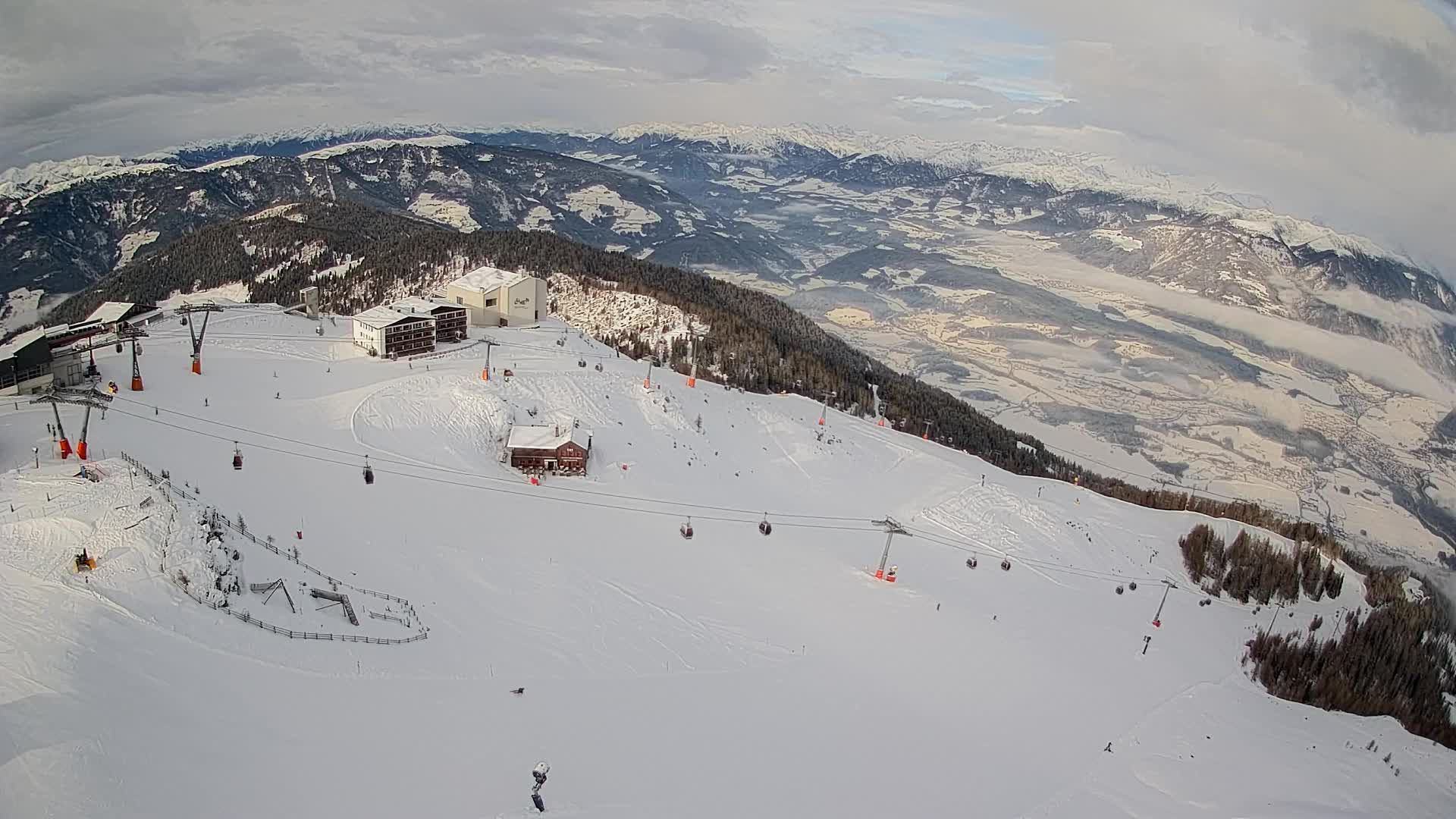Kronplatz peak Ski resort | view to Bruneck