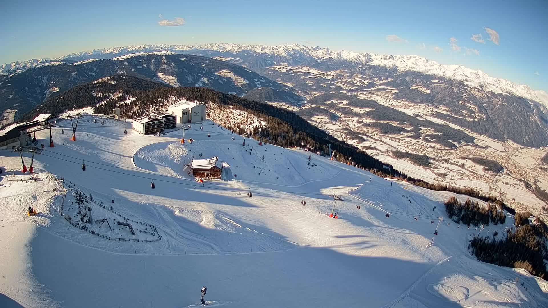 Kronplatz peak Ski resort | view to Bruneck