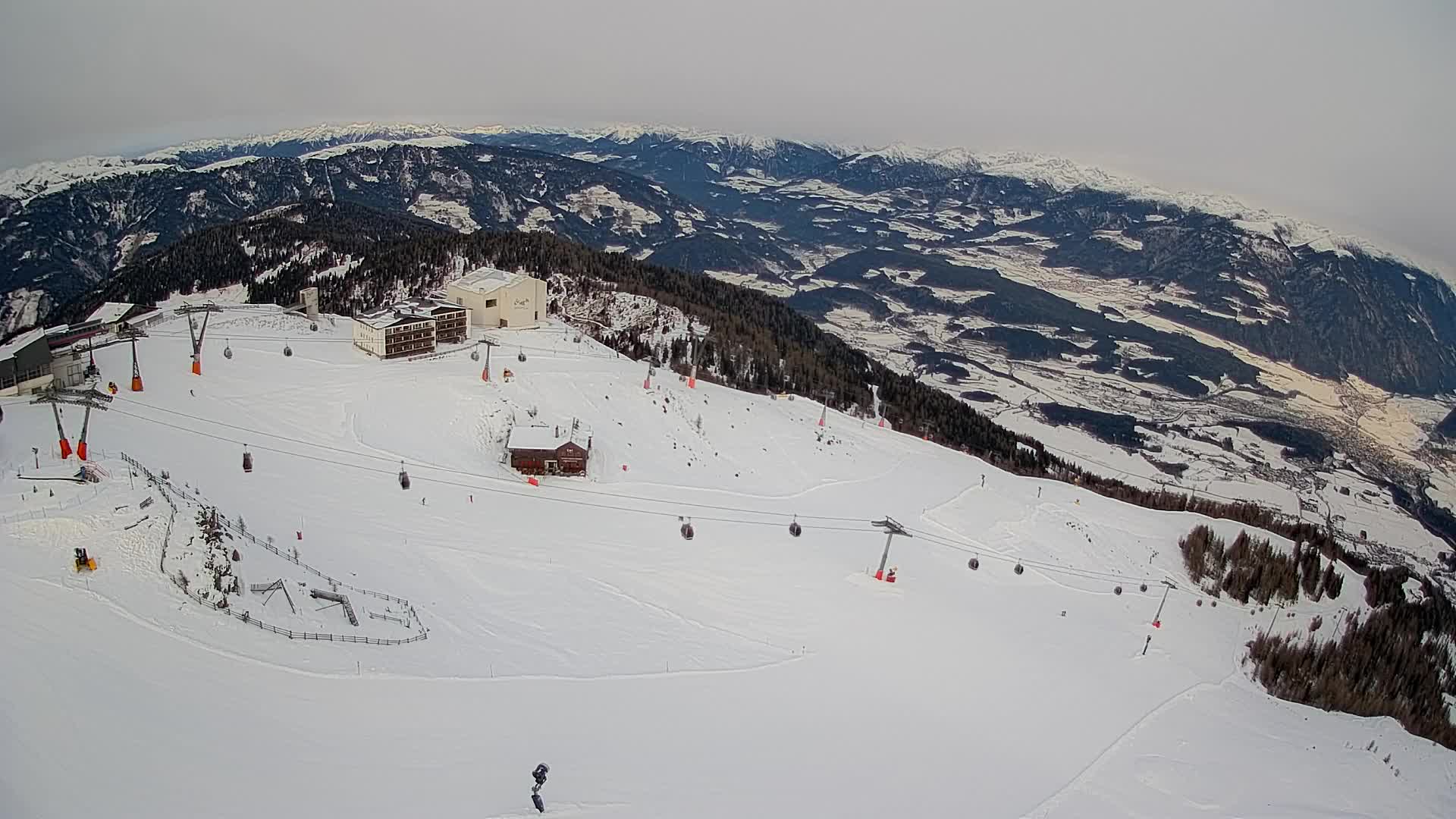 Kronplatz peak Ski resort | view to Bruneck