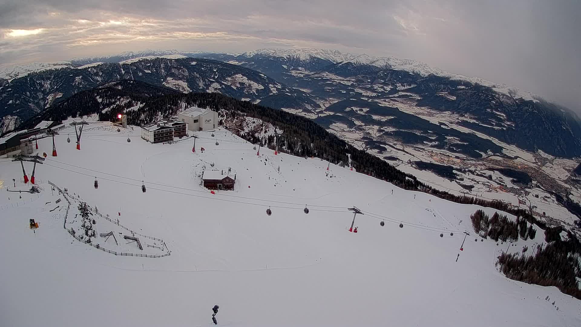 Kronplatz peak Ski resort | view to Bruneck