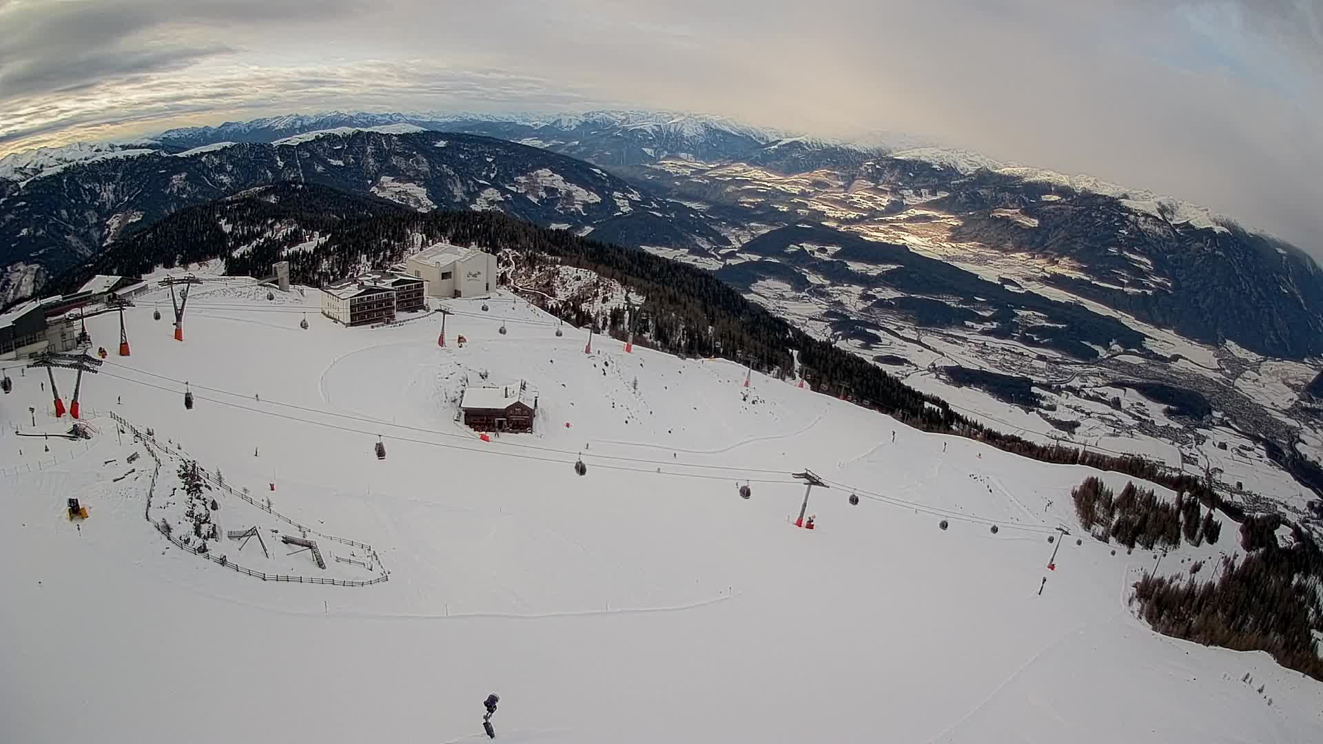 Kronplatz peak Ski resort | view to Bruneck